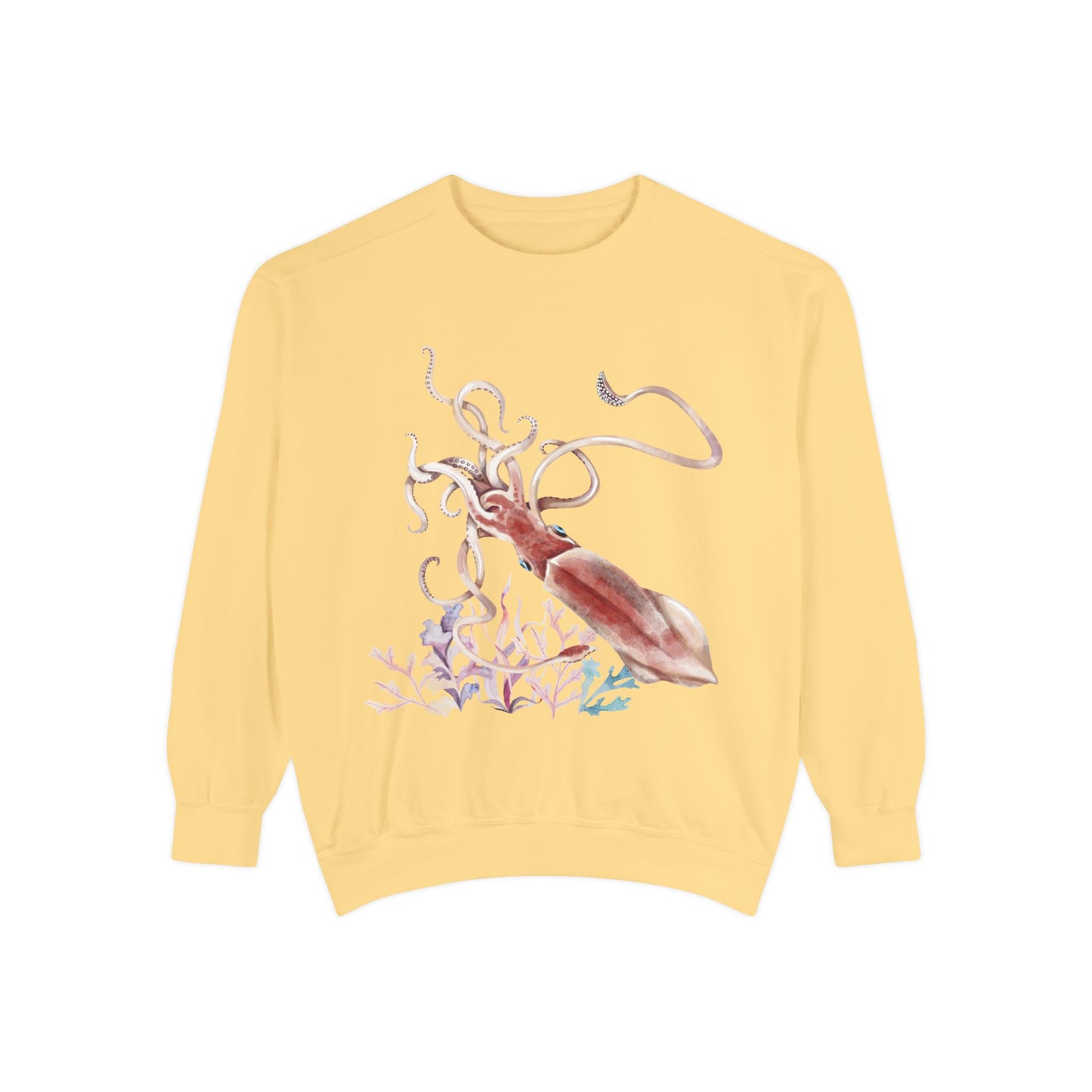 Squid dance of tentacles and translucence Unisex Garment-Dyed Sweatshirt