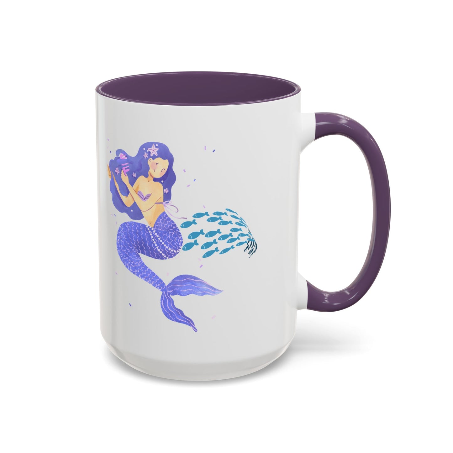 The mermaid and her school fish Coffee Mug