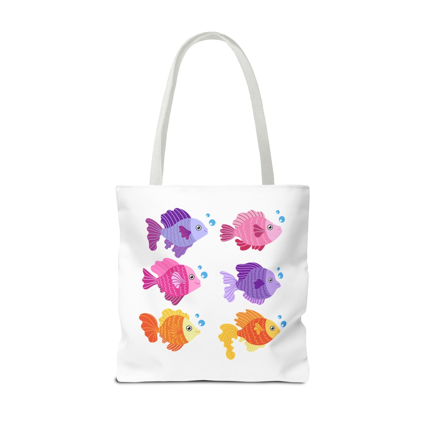 Six fish with cartoonish bubbles Tote Bag
