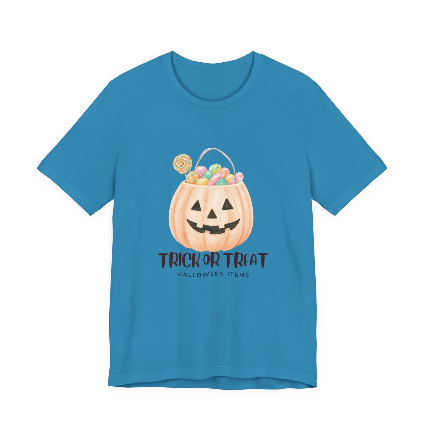 Halloween Trick or Treat T-Shirt, Unisex Graphic Tee, Fall Wardrobe Addition, Perfect for Halloween Parties, Spooky Season Wear