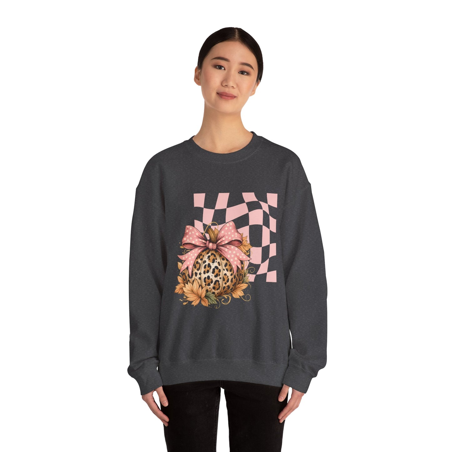 Stylish Leopard Print Crewneck Sweatshirt, Fashionable Outfit, Comfortable Layering, Perfect for Spring, Casual Wear, Gift for Her
