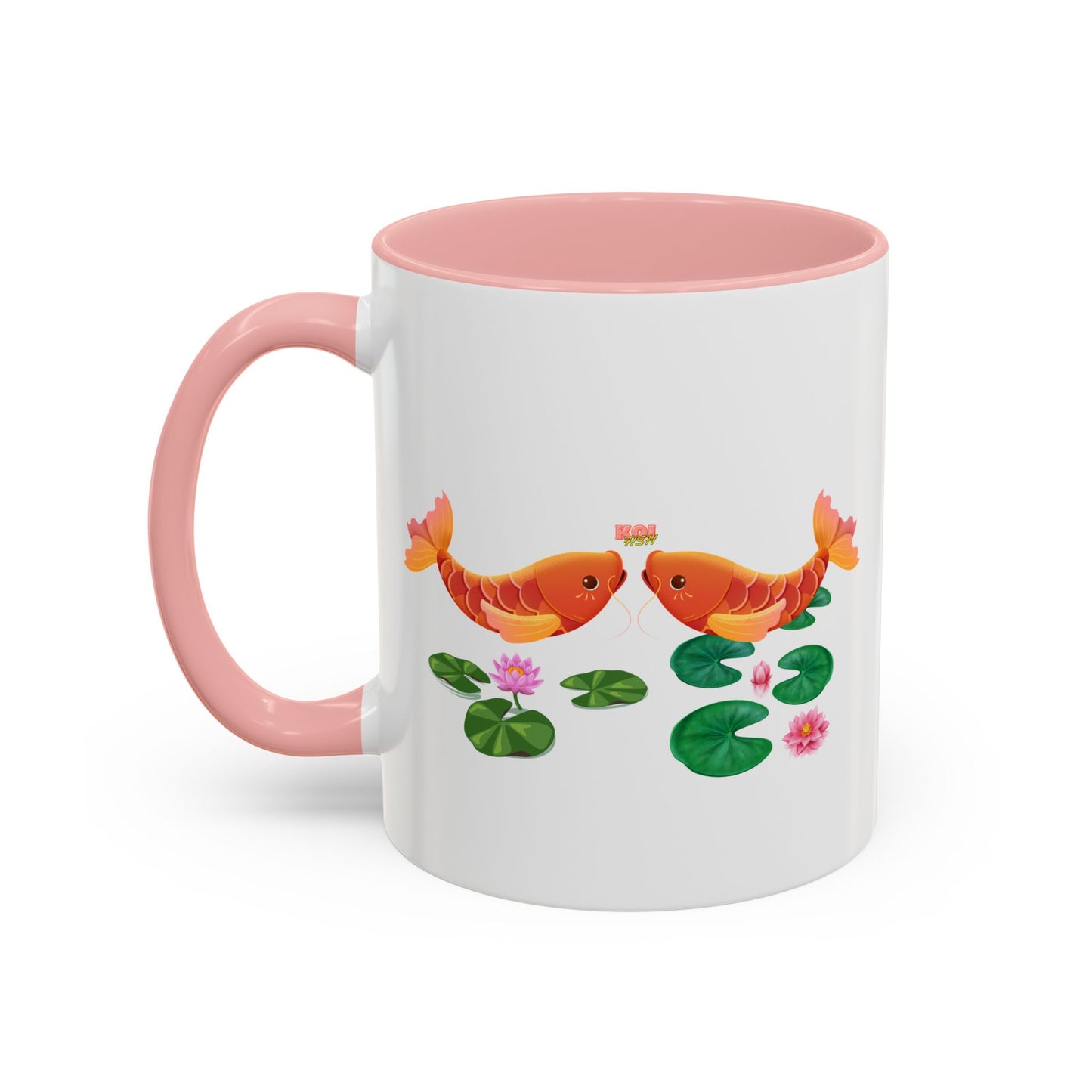 Golden koi fish with lotus flowers Coffee Mug