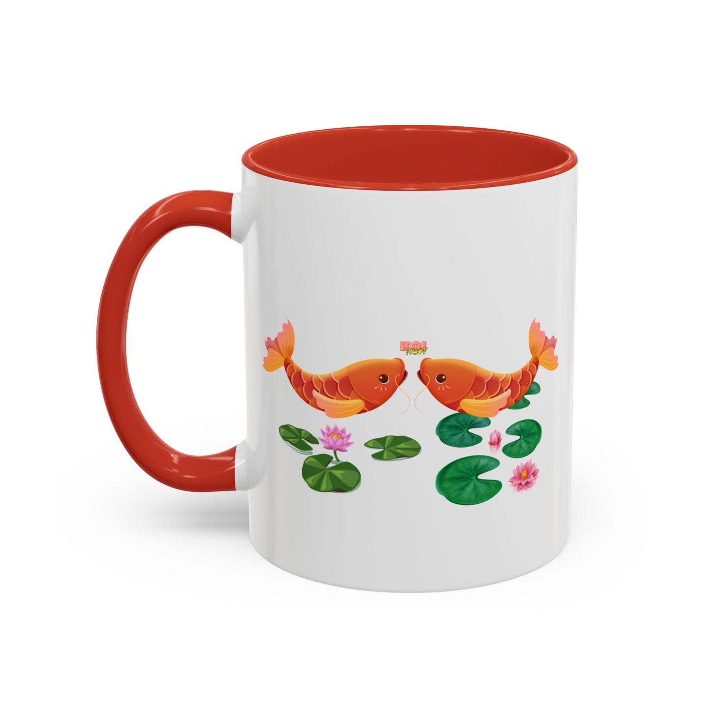 Golden koi fish with lotus flowers Coffee Mug