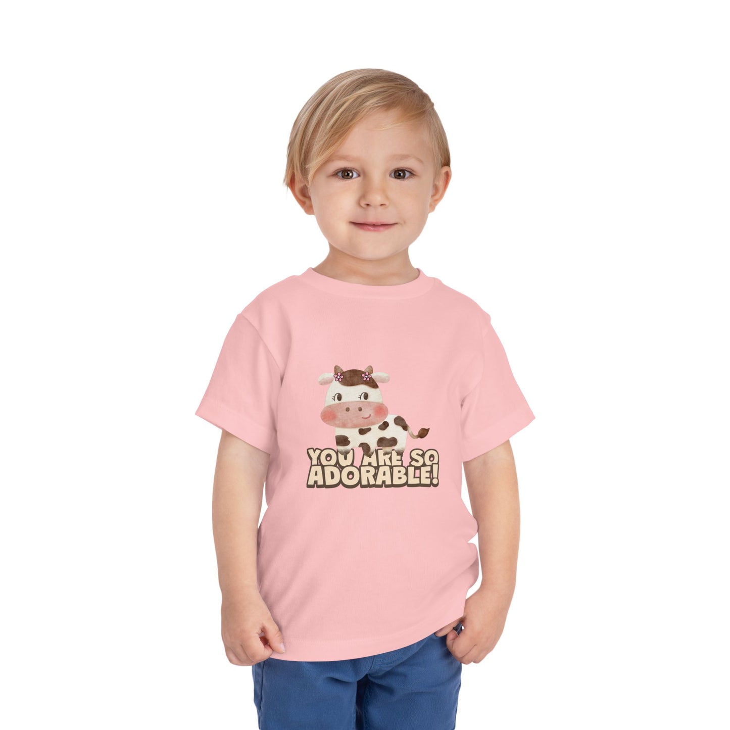 Adorable Cow Toddler Tee, Cute Toddler Shirt, Kids Gift, Baby Birthday Tee, Nursery Outfit, you’re so adorable shirt