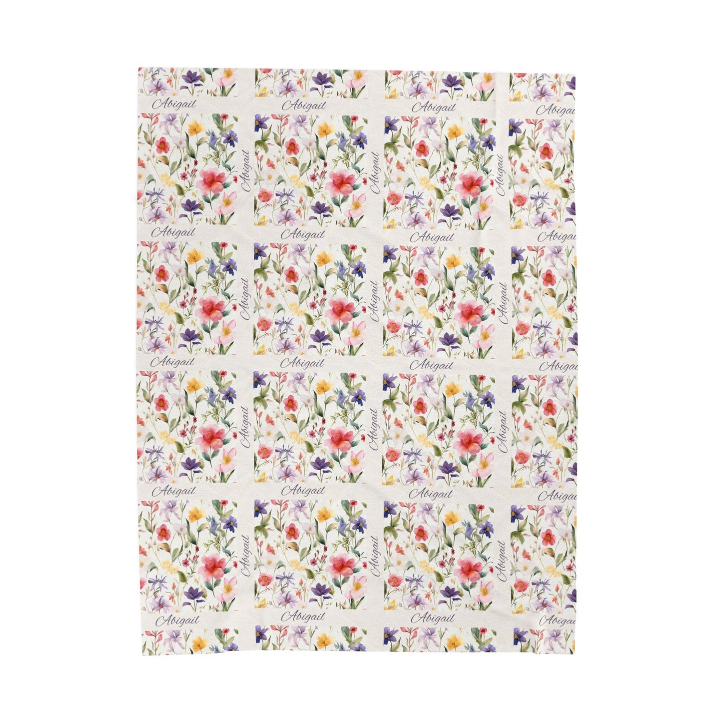 Floral Velveteen Plush Blanket - Cozy Throw for Home Decor, Snuggling, Gifts, Bed, or Couch