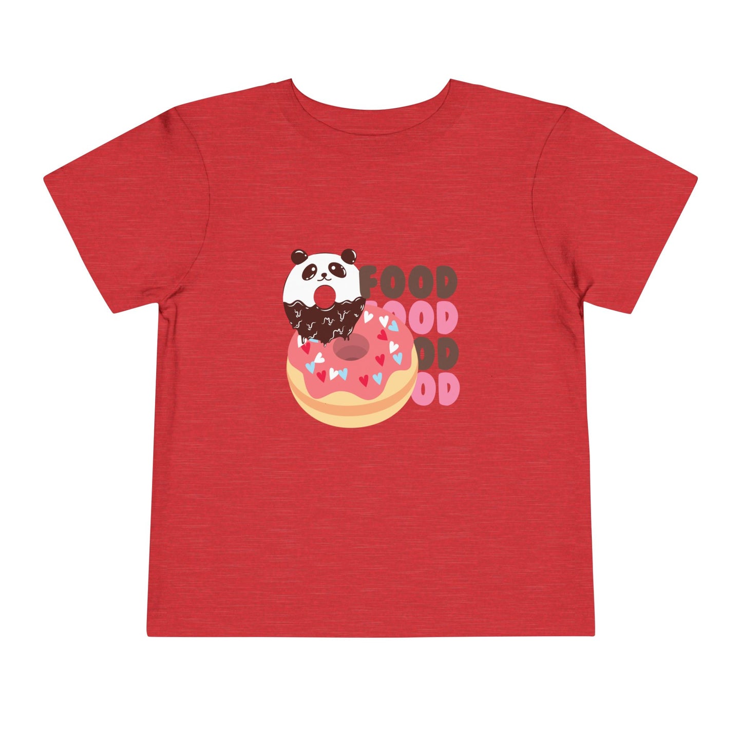 Cute Panda Foodie Toddler Tee, Kids T-Shirt, Animal Lover Gift, Birthday, Playtime, Casual Wear, Summer Outfit