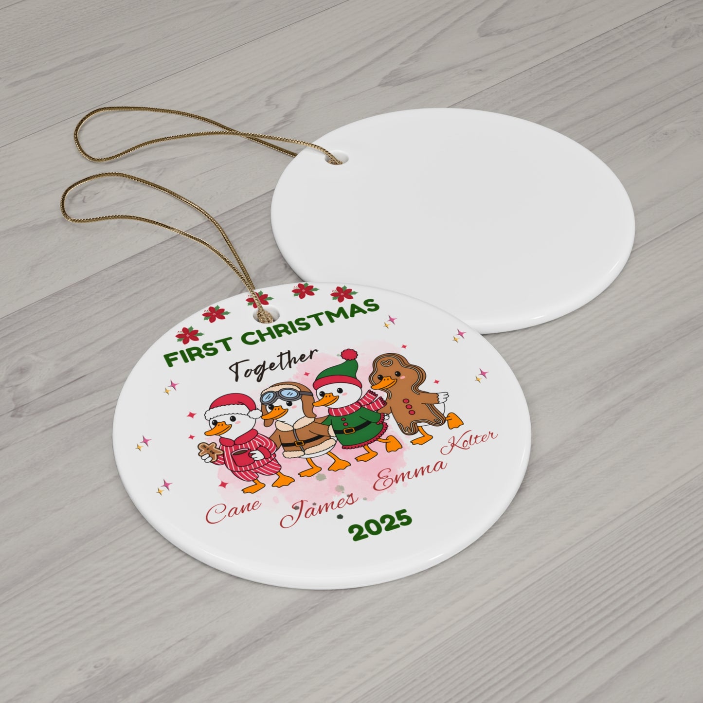 Personalized Christmas Ornament, First Christmas Together, Holiday Decor, Family Keepsake, Gift Ideas