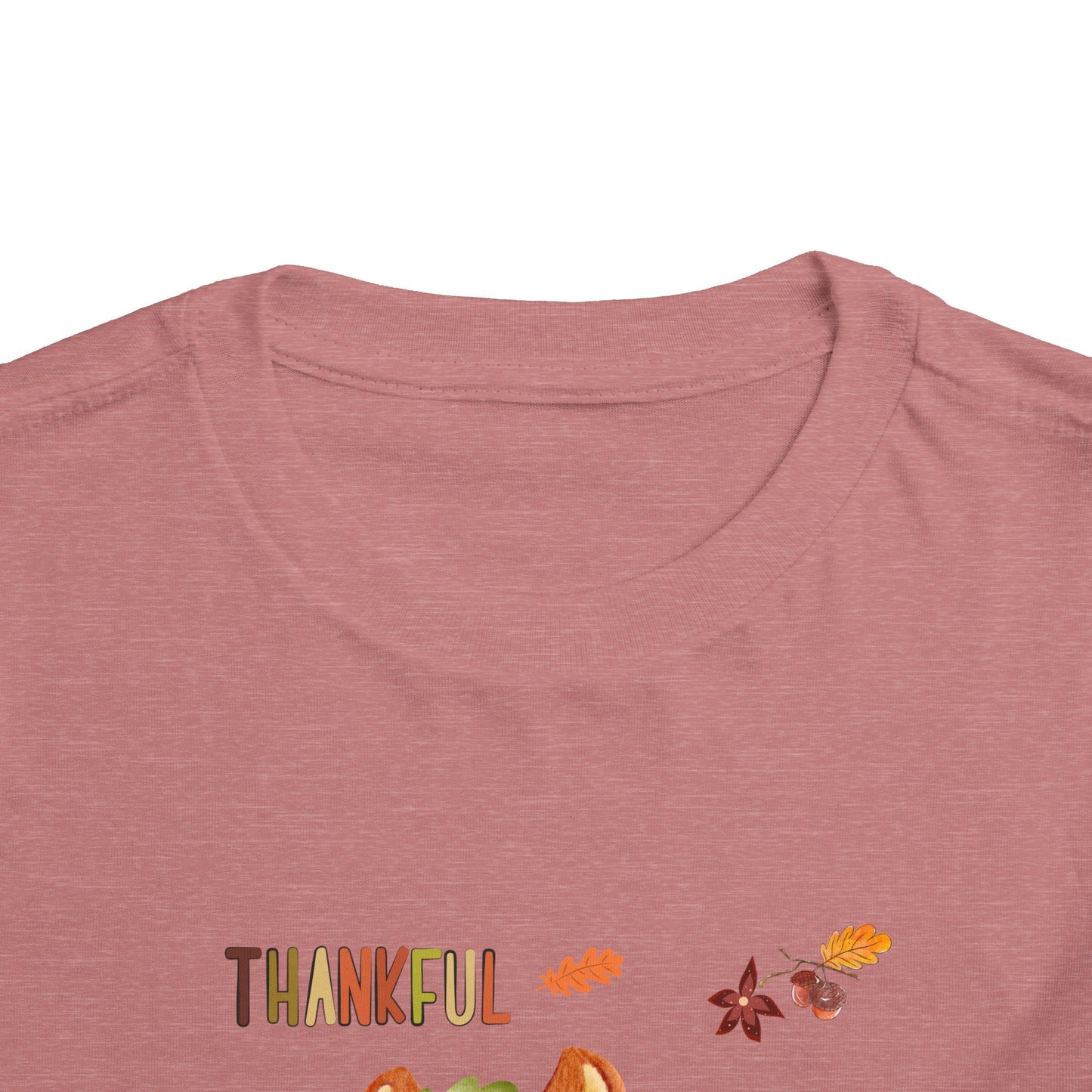 Toddler Short Sleeve Tee - Thankful Squirrel Design, Kids Fall T-Shirt, Thanksgiving Gift, Cute Toddler Apparel, Autumn Outfit