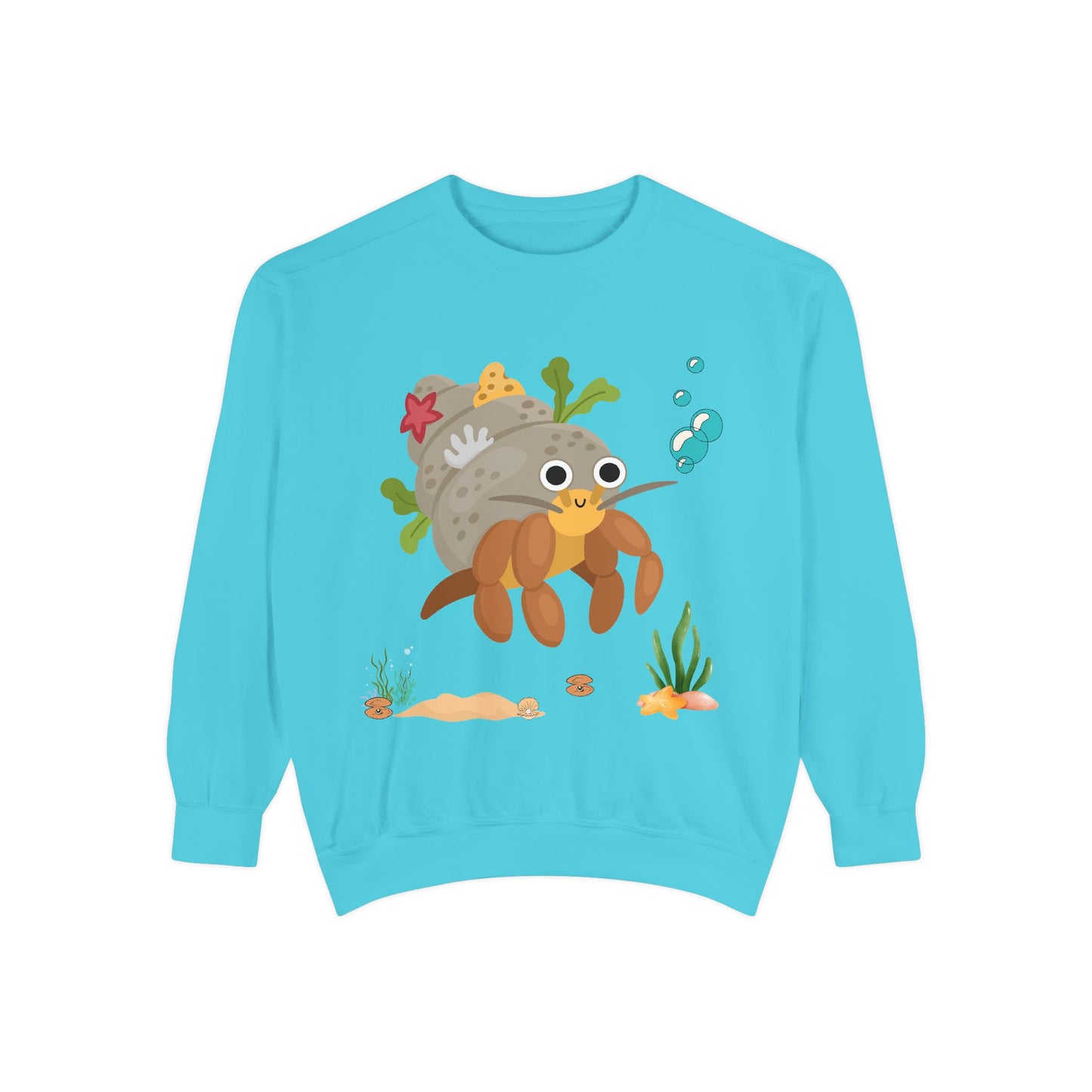 Hermit crab with shell underwater Unisex Garment-Dyed Sweatshirt
