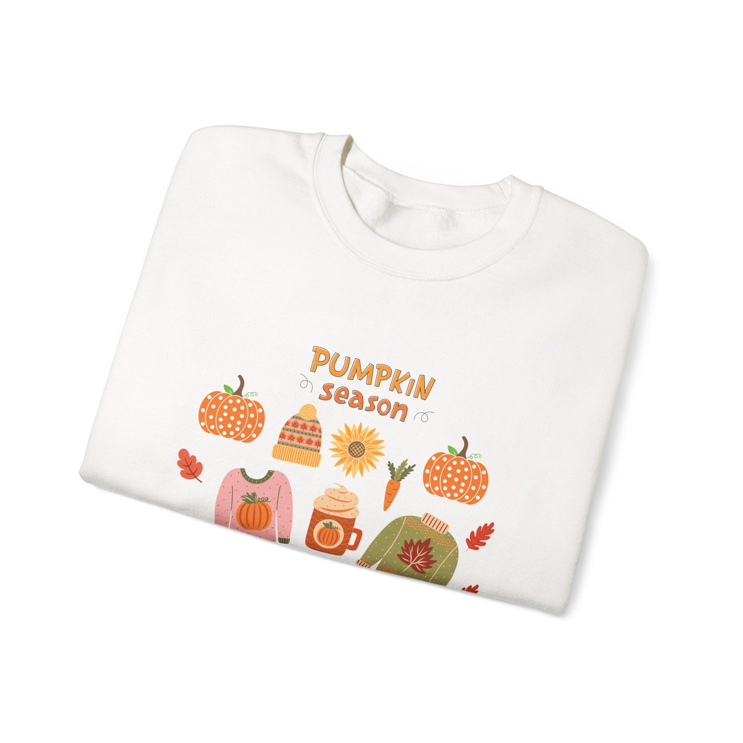 Autumn Vibes Crewneck Sweatshirt, Pumpkin Season Apparel, Cozy Fall Sweater, Unisex Sweatshirt for Thanksgiving, Pumpkin Lover Gift