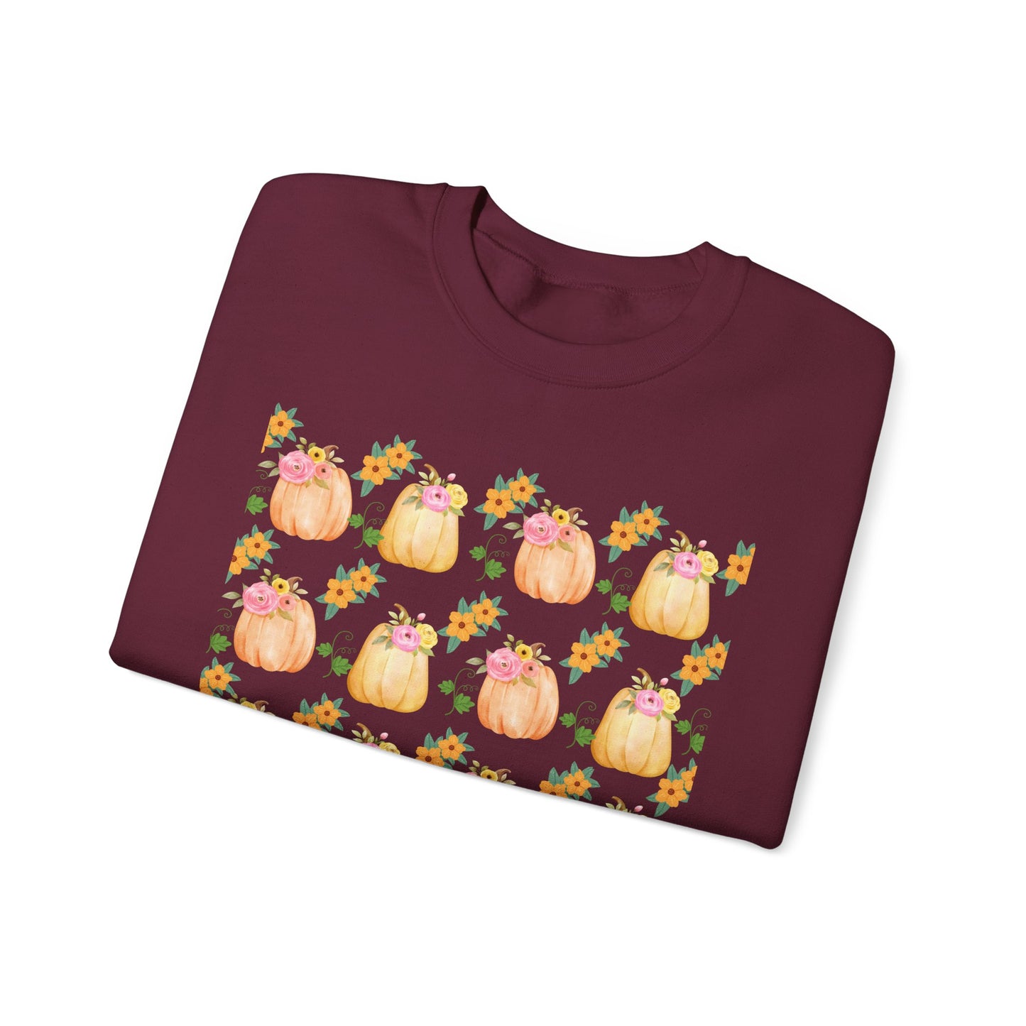 Fall-Inspired Pumpkin Crewneck Sweatshirt, Cozy Autumn Sweater, Perfect for Halloween, Thanksgiving, Gifts for Her, Pumpkin Love