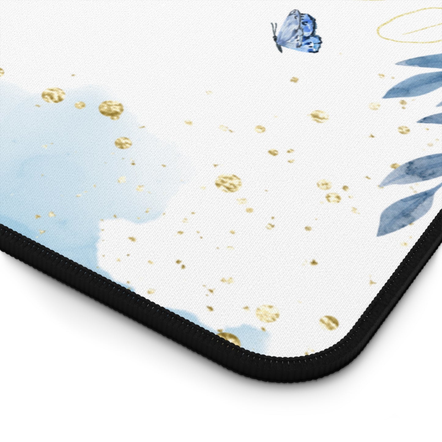Personalized Desk Mat with Elegant Floral Design, Custom Mouse Pad, Office Decor, Gift for Her, Home Office Accessory