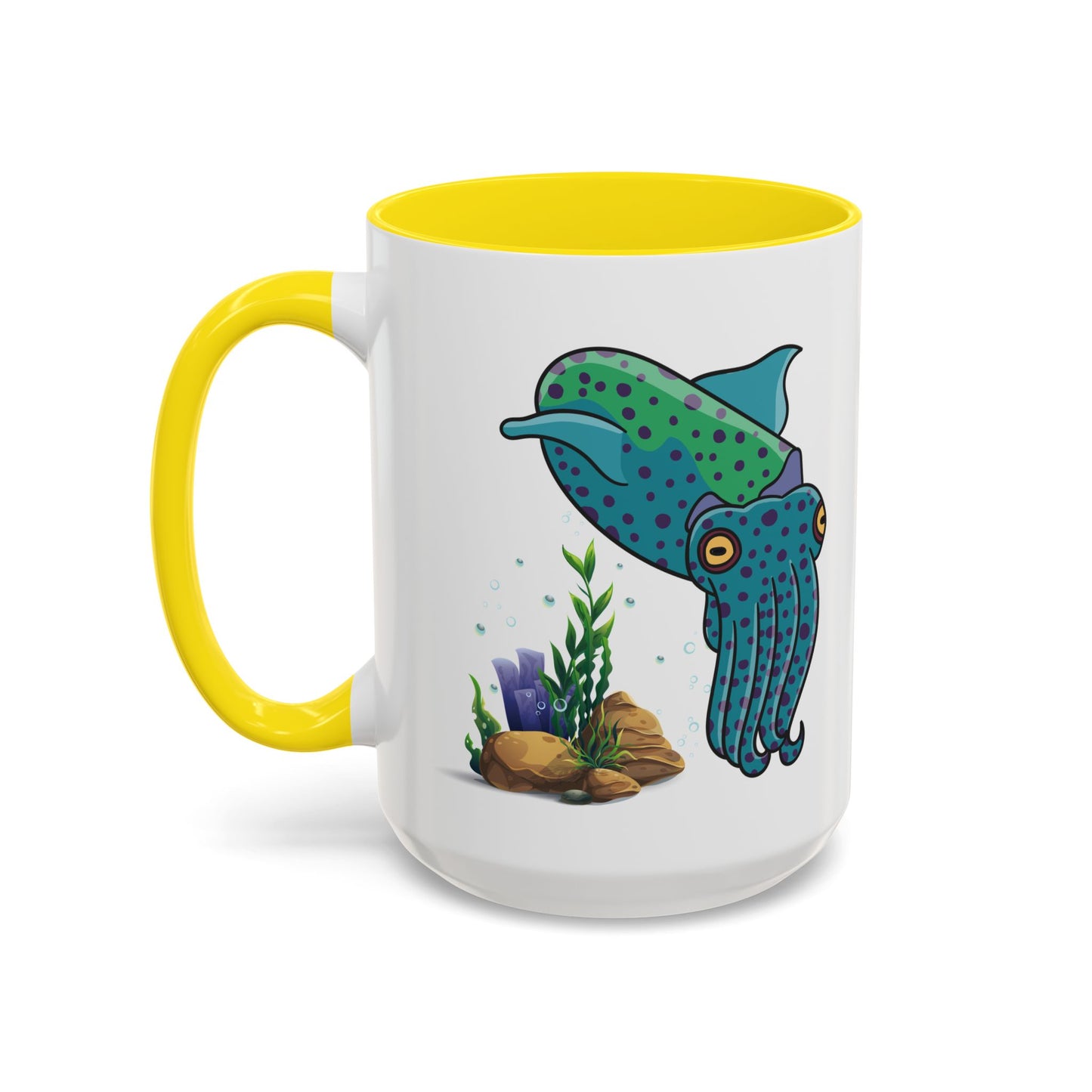 Cute with marine habitat coral and bubbles Coffee Mug