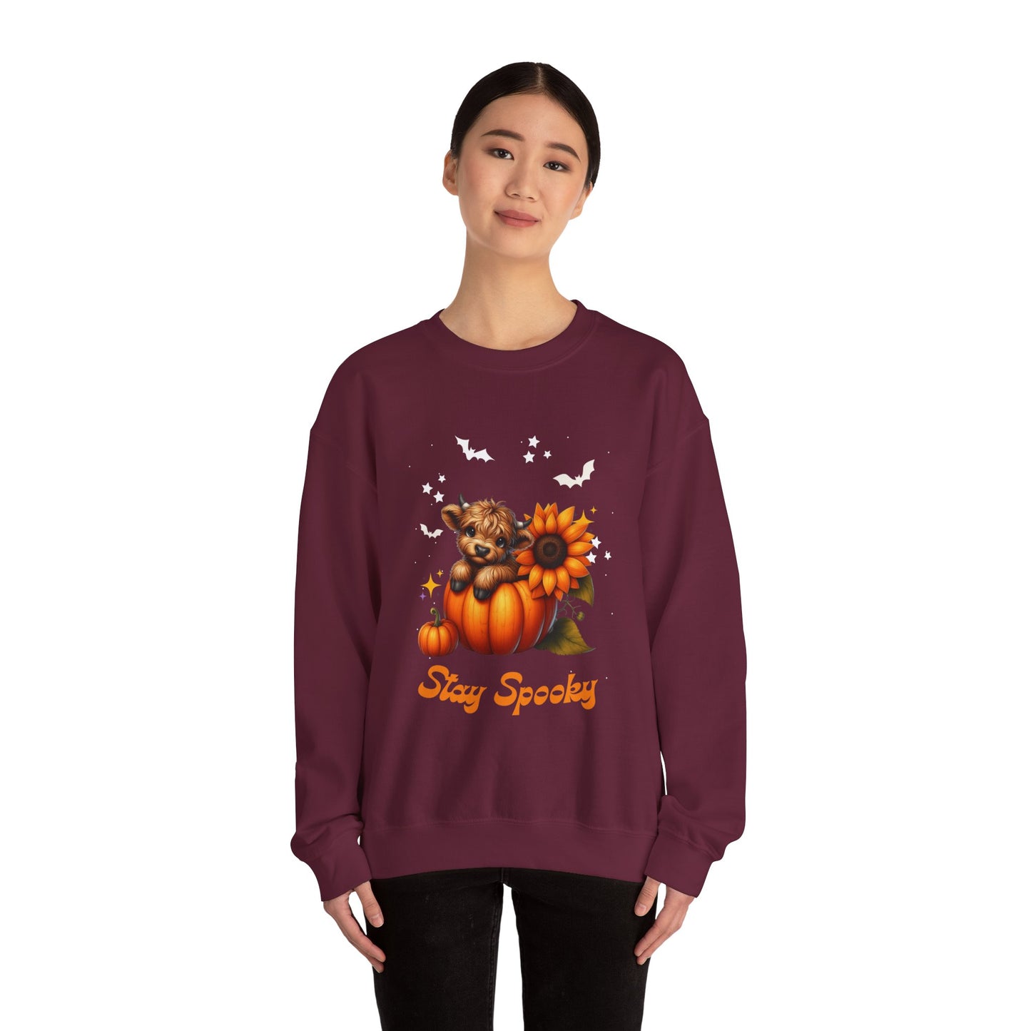 Stay Spooky Crewneck Sweatshirt, Halloween Apparel, Cozy Unisex Sweatshirt, Fall Fashion, Seasonal Gift, Casual Style
