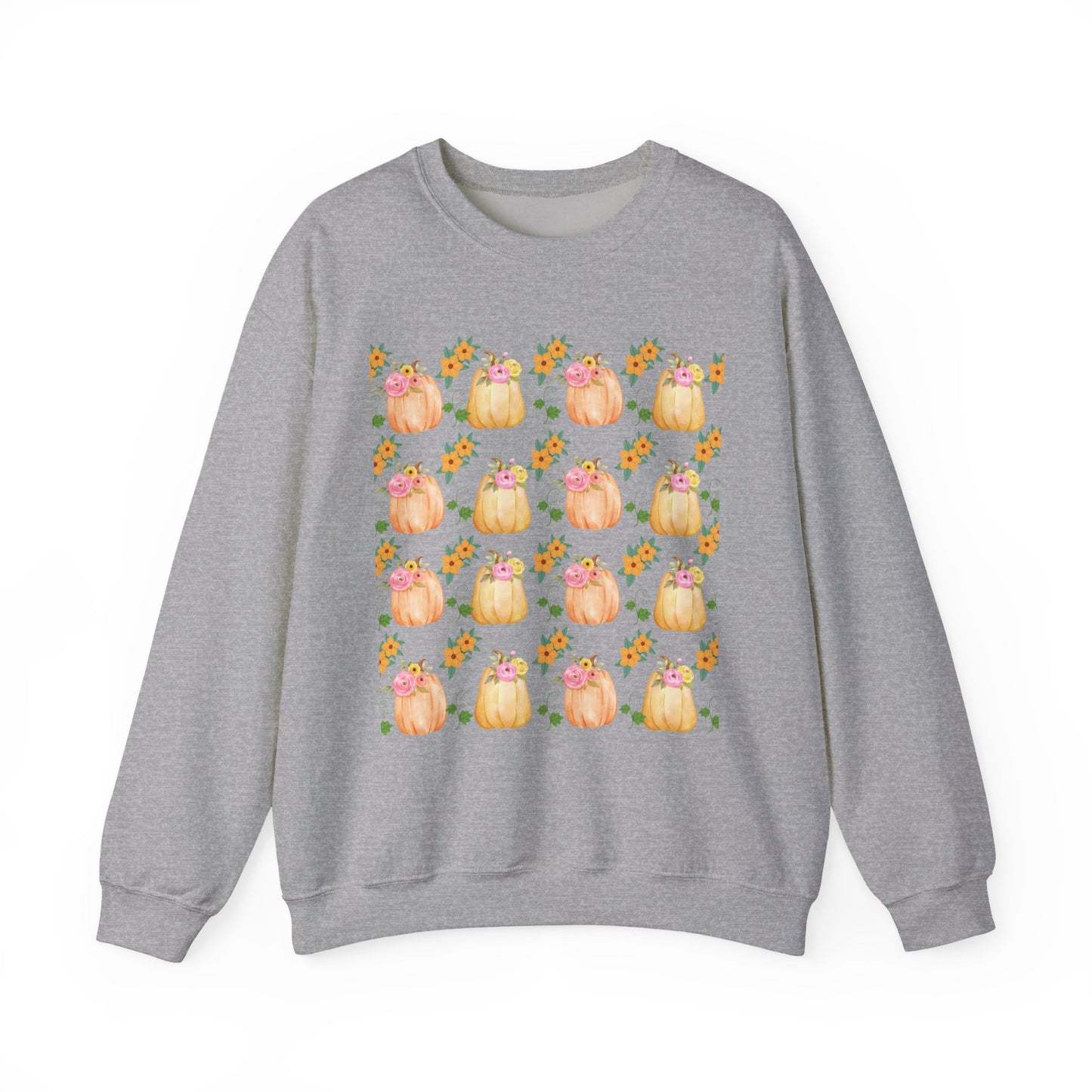 Fall-Inspired Pumpkin Crewneck Sweatshirt, Cozy Autumn Sweater, Perfect for Halloween, Thanksgiving, Gifts for Her, Pumpkin Love