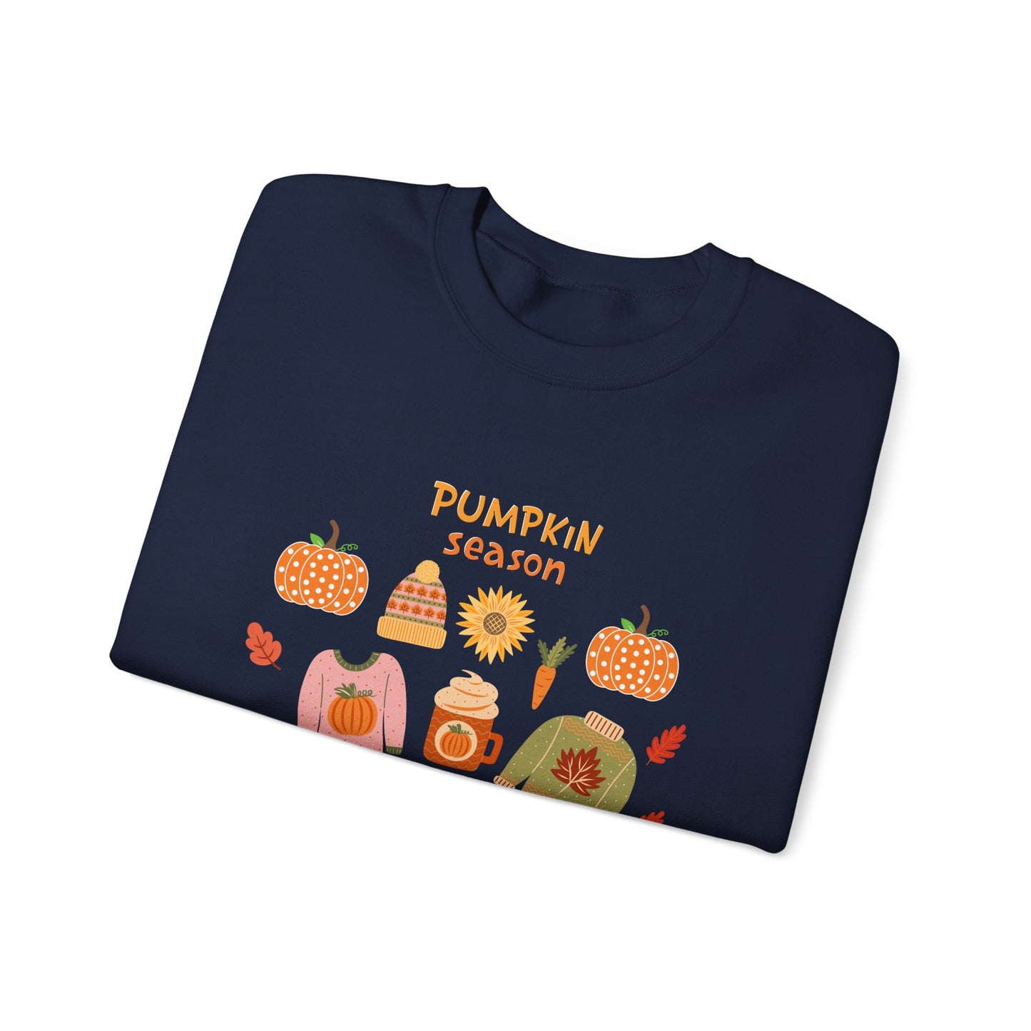 Autumn Vibes Crewneck Sweatshirt, Pumpkin Season Apparel, Cozy Fall Sweater, Unisex Sweatshirt for Thanksgiving, Pumpkin Lover Gift