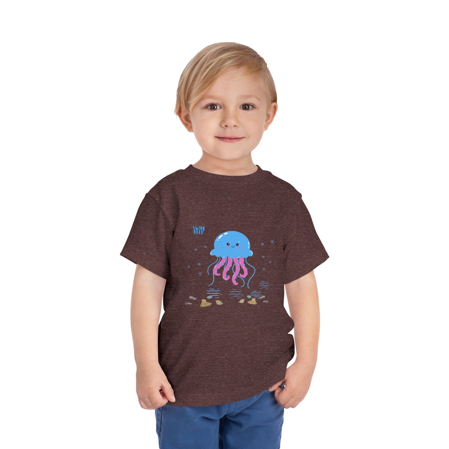 Cute Jellyfish Toddler Tee, Toddler T-Shirt, Beach Day Shirt, Kids Summer Wear, Ocean Theme Kids Clothing