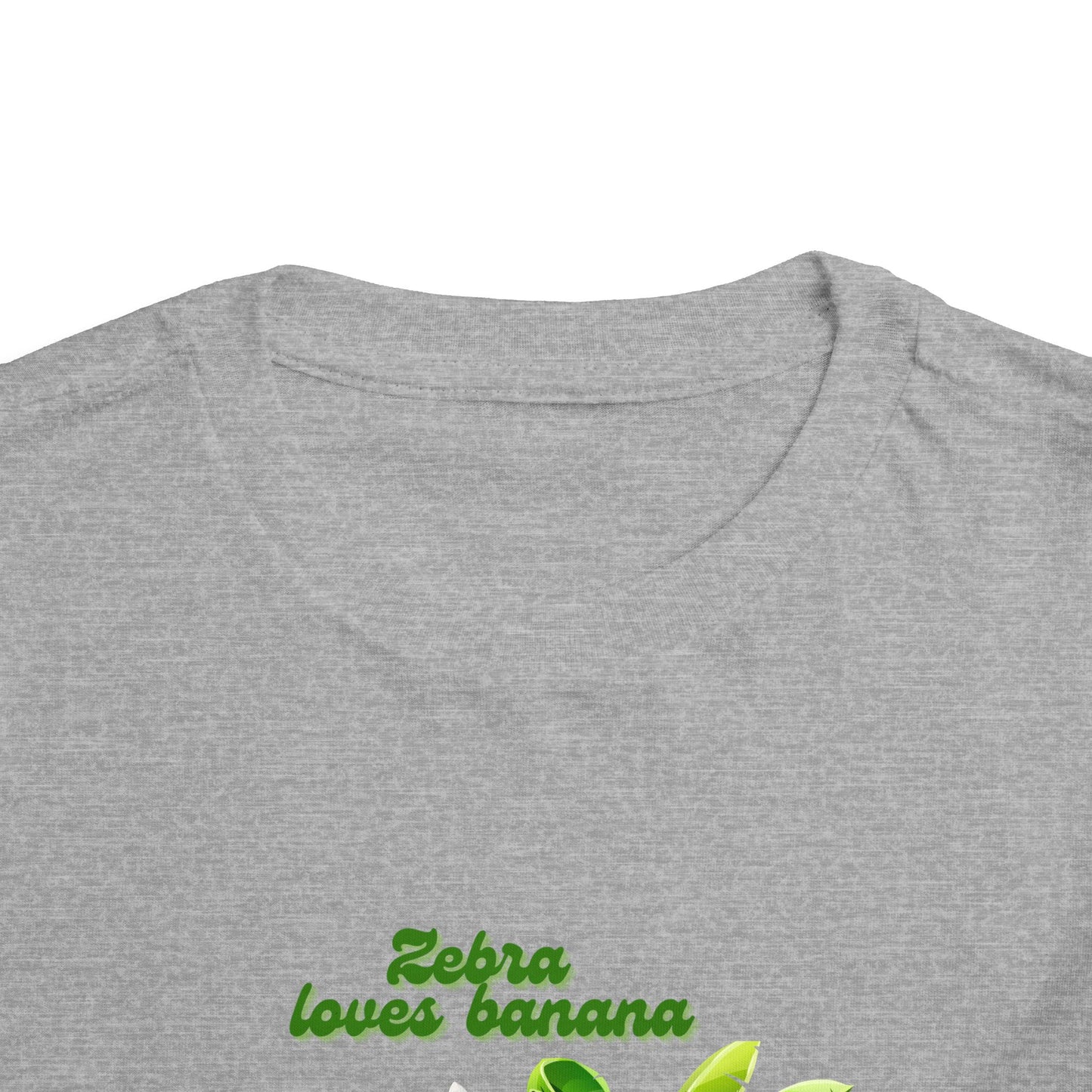 Cute Zebra Loves Bananas Toddler Tee, Kids Animal Birthday Gift, Playful Summer Wear, Fun Graphic T-Shirt, Adorable Toddler Apparel