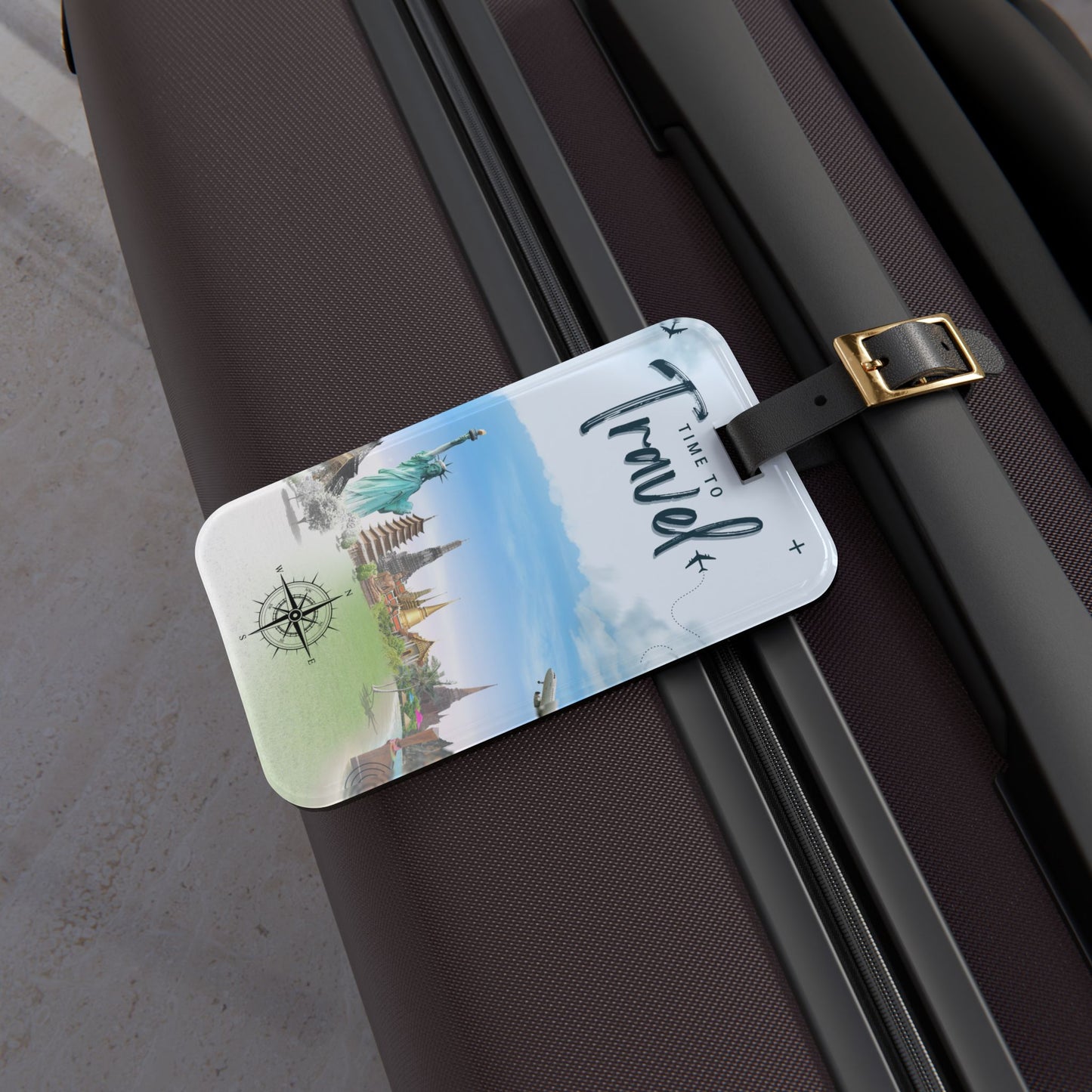 'Time to Travel' Luggage Tag — Scenic World Landmarks Travel ID Tag