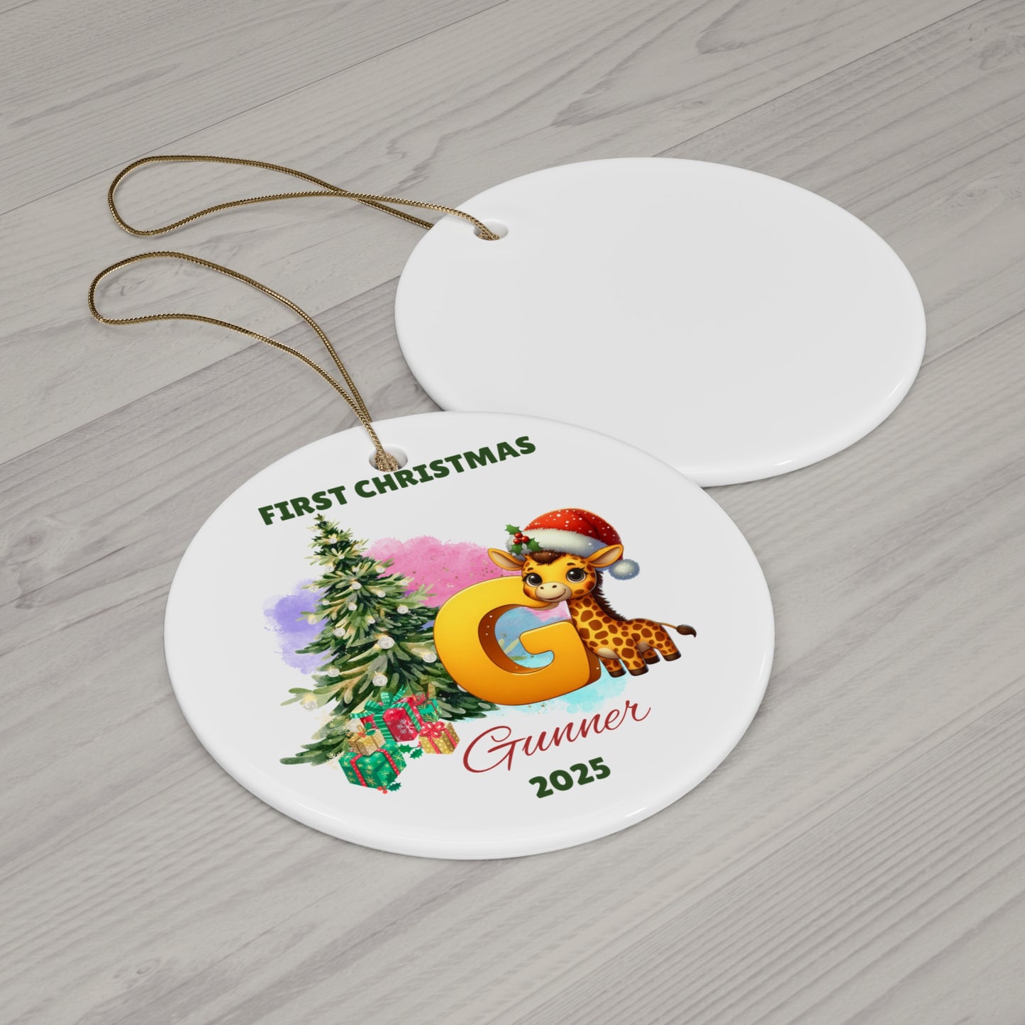 Personalized First Christmas Ornament, Custom Family Ornament, Holiday Decor, Gift for Baby's First Christmas, Unique Christmas Keepsake