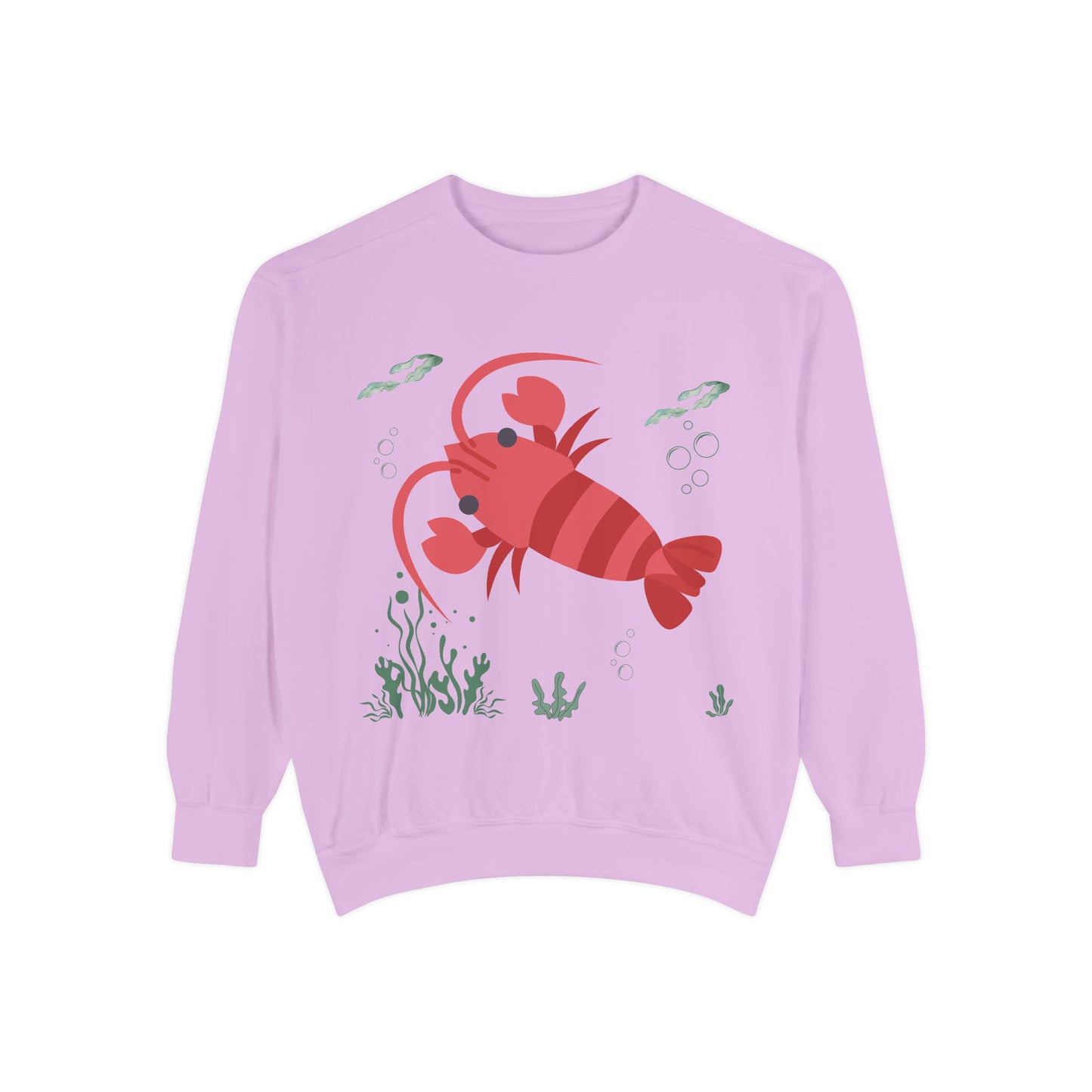 Red crayfish in an aquatic environment Unisex Garment-Dyed Sweatshirt
