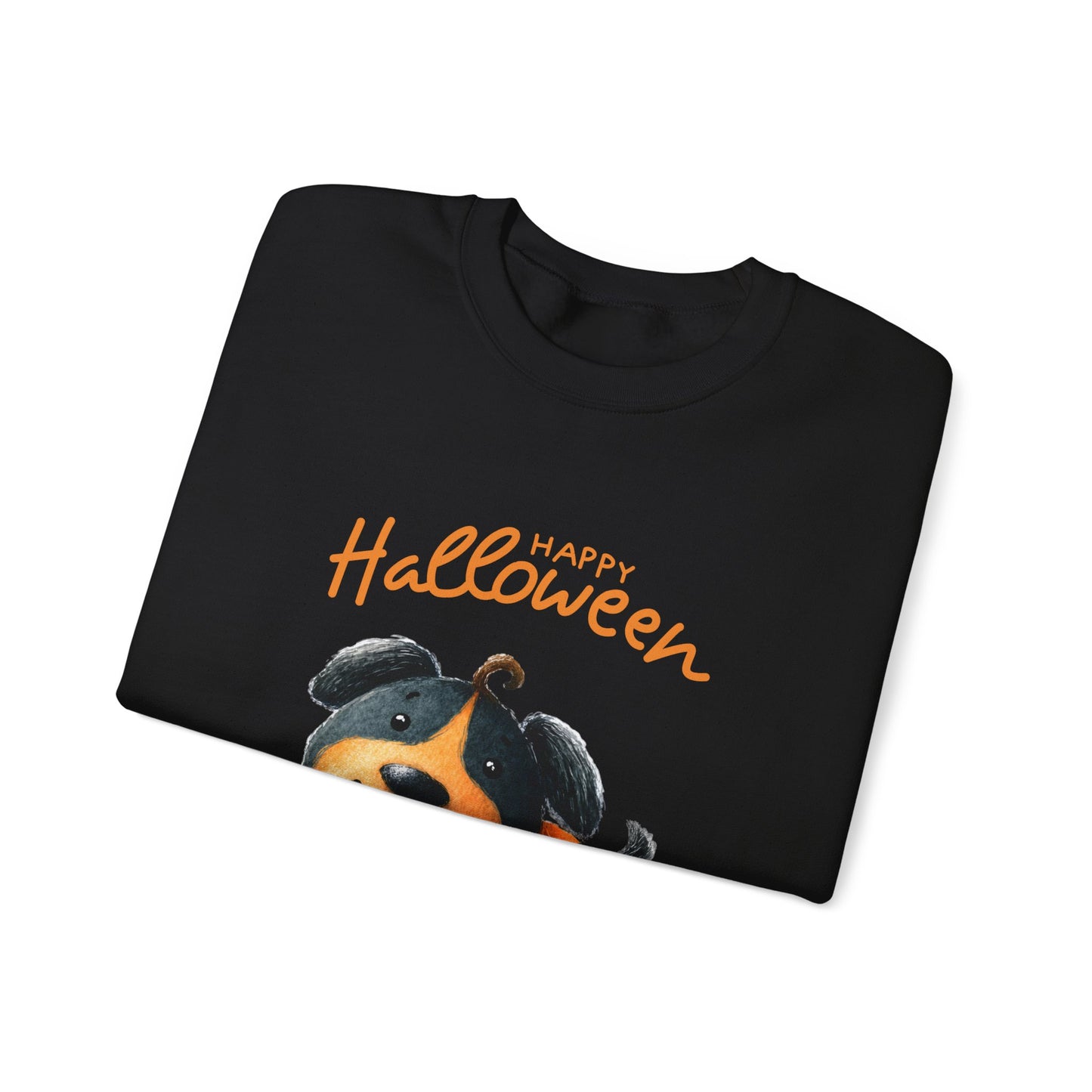 Halloween Dog Sweatshirt, Cozy Unisex Crewneck for Fall, Pet Lovers Gift, October Celebration Apparel, Cute Halloween Top