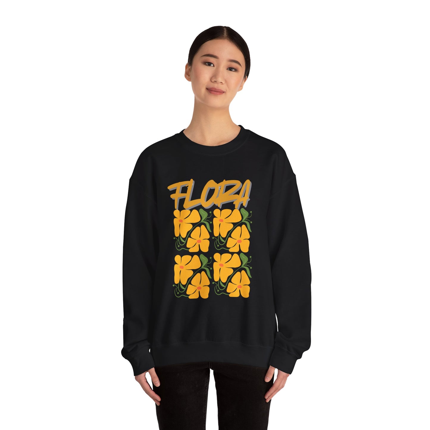 Flora Crewneck Sweatshirt, Floral Sweatshirt, Spring Fashion, Casual Wear, Gifts for Her, Unisex Floral Hoodie
