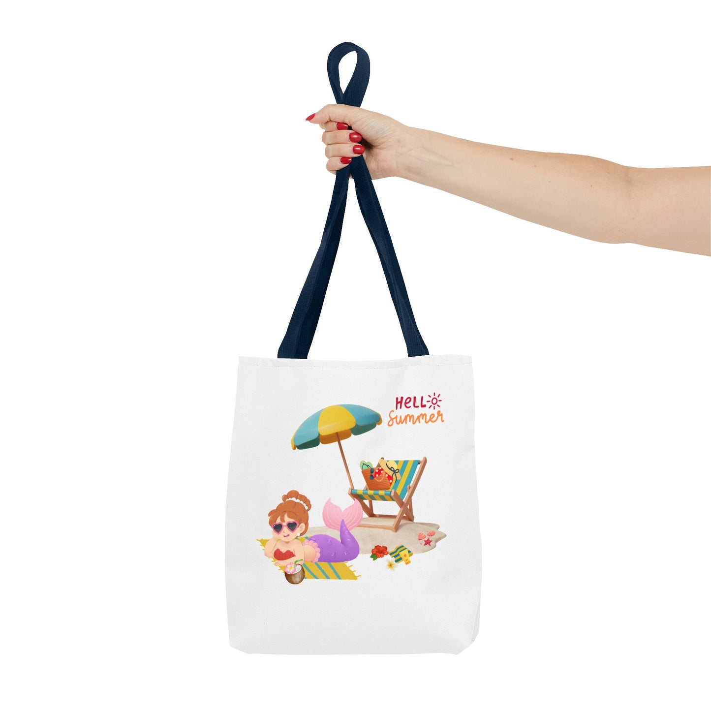 Mermaid lounging on a beach towel Tote Bag