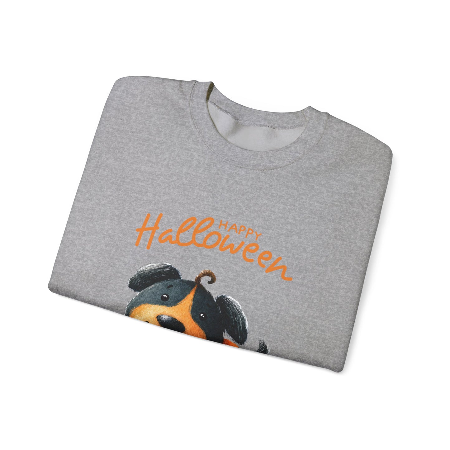 Halloween Dog Sweatshirt, Cozy Unisex Crewneck for Fall, Pet Lovers Gift, October Celebration Apparel, Cute Halloween Top