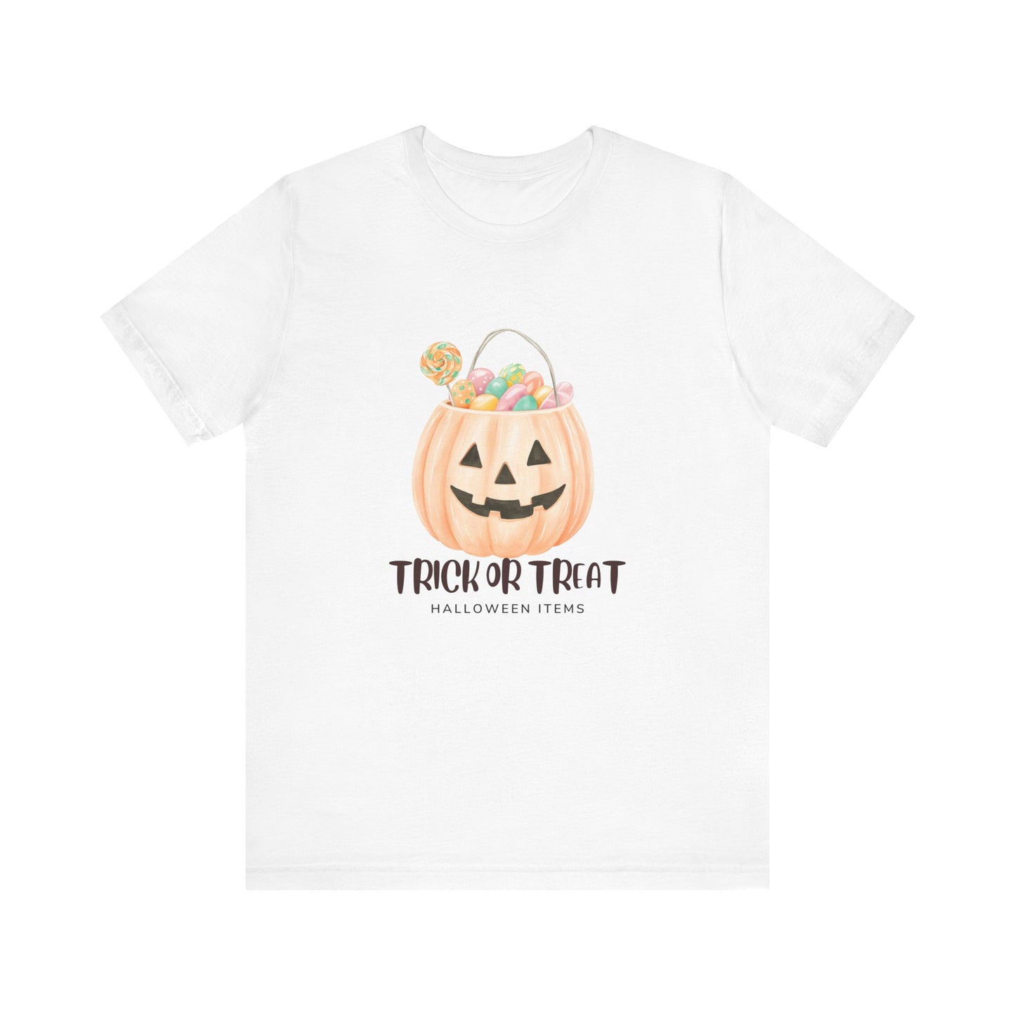 Halloween Trick or Treat T-Shirt, Unisex Graphic Tee, Fall Wardrobe Addition, Perfect for Halloween Parties, Spooky Season Wear