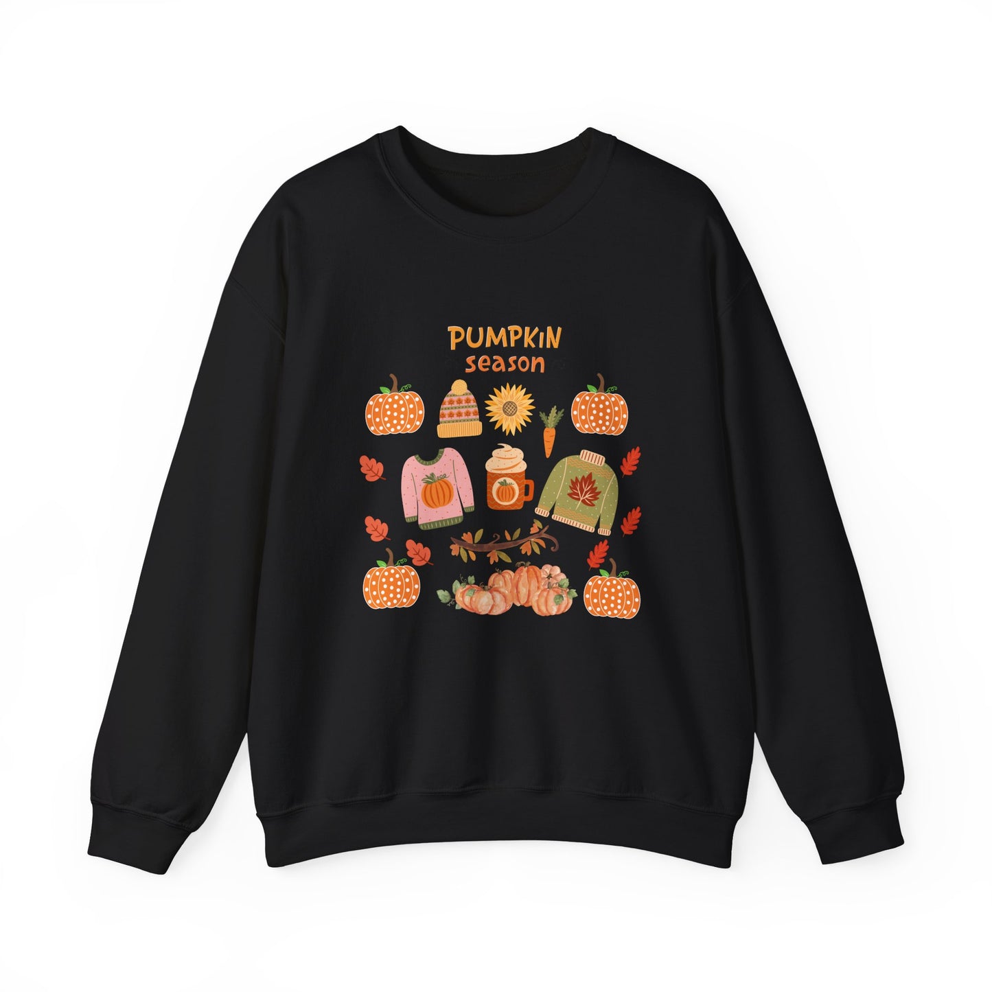 Autumn Vibes Crewneck Sweatshirt, Pumpkin Season Apparel, Cozy Fall Sweater, Unisex Sweatshirt for Thanksgiving, Pumpkin Lover Gift