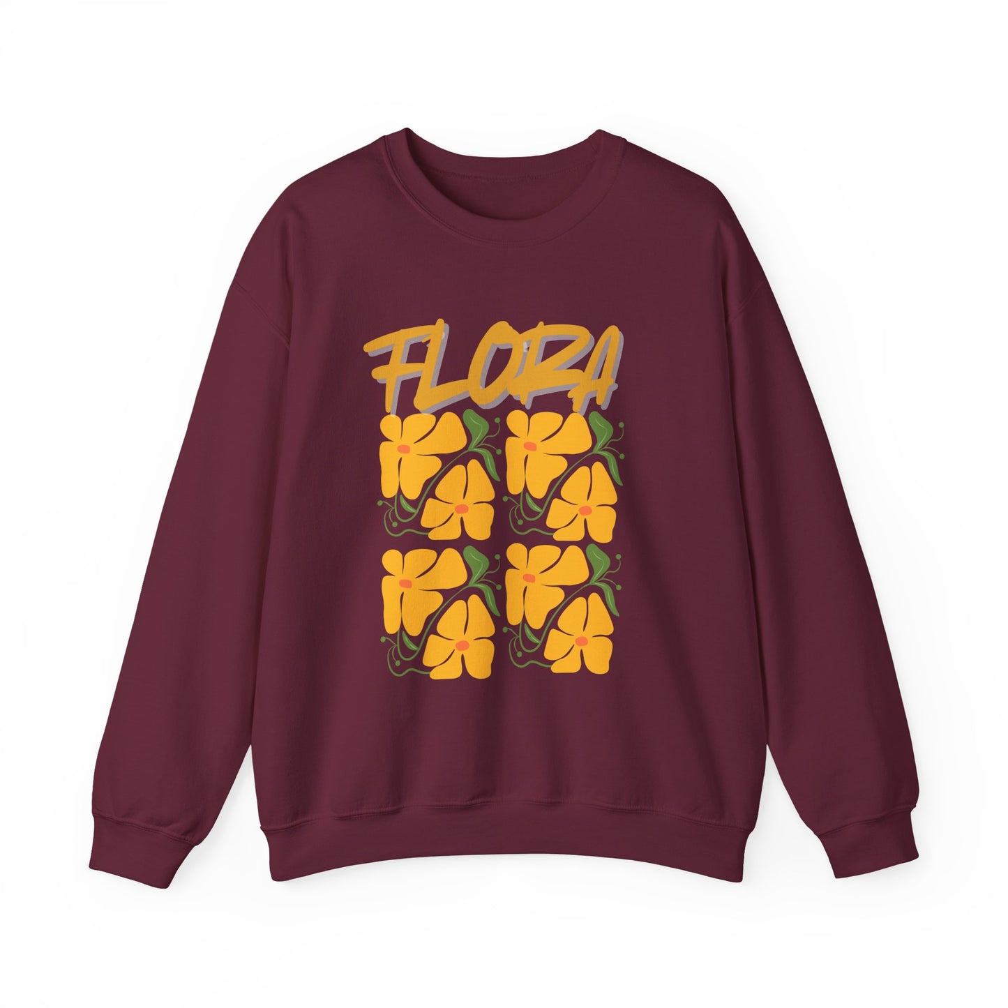 Flora Crewneck Sweatshirt, Floral Sweatshirt, Spring Fashion, Casual Wear, Gifts for Her, Unisex Floral Hoodie