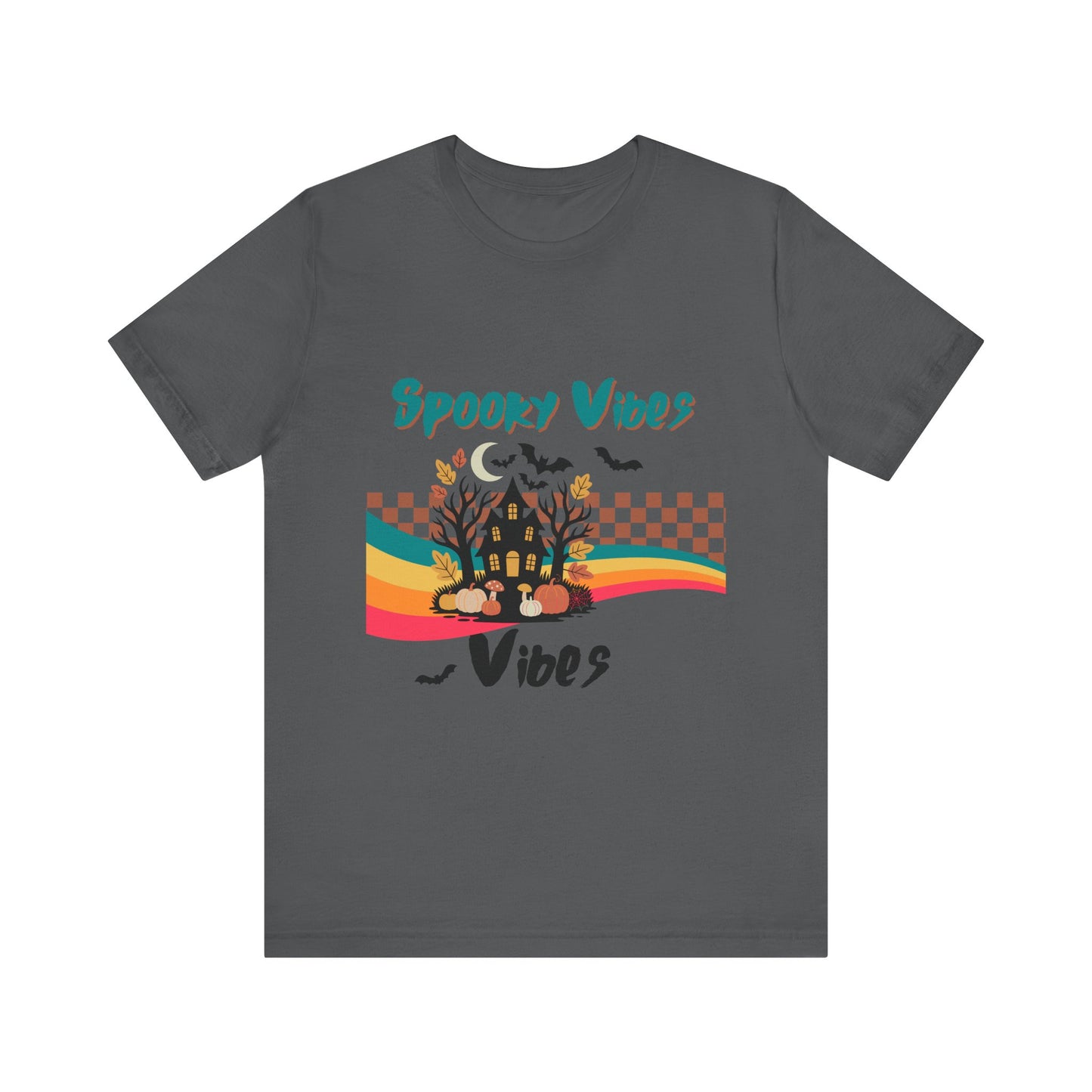 Spooky Vibes Graphic Tee, Unisex Halloween Shirt, Fall Fashion, Casual T-Shirt, Unique Gift for Halloween Lovers, Autumn Wardrobe Essential