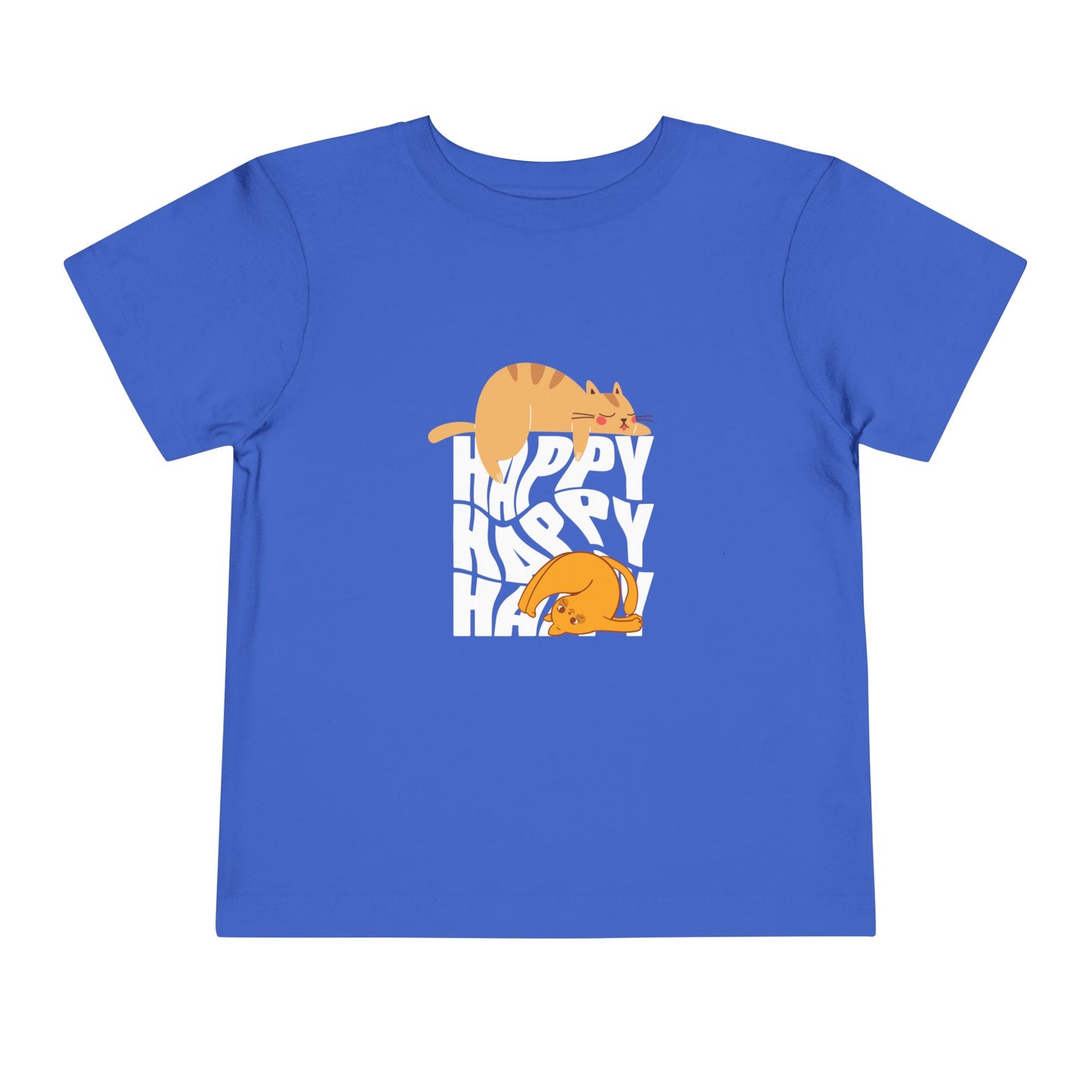 Happy Cats Toddler Tee - Cute Kids Shirt, Playful T-Shirt, Cat Lover Gift, Birthday Outfit, Everyday Wear