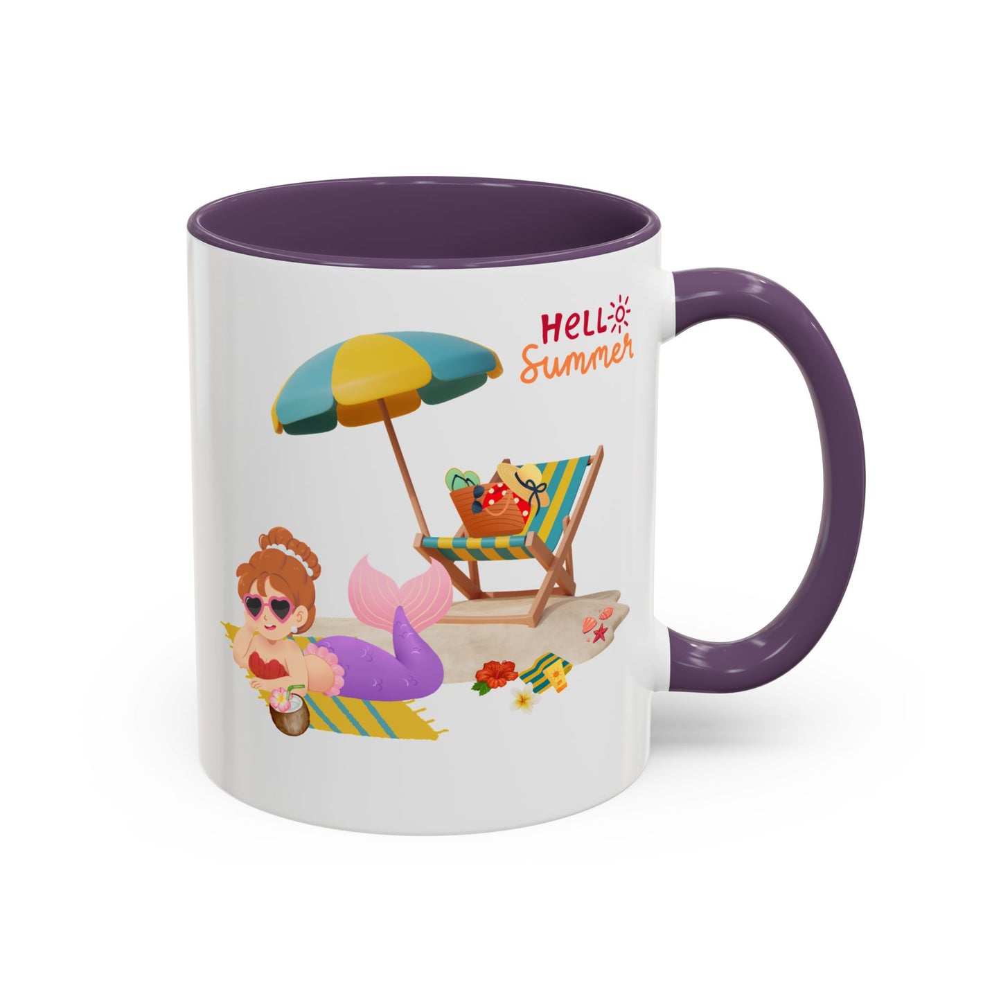 Mermaid lounging on a beach towel Coffee Mug