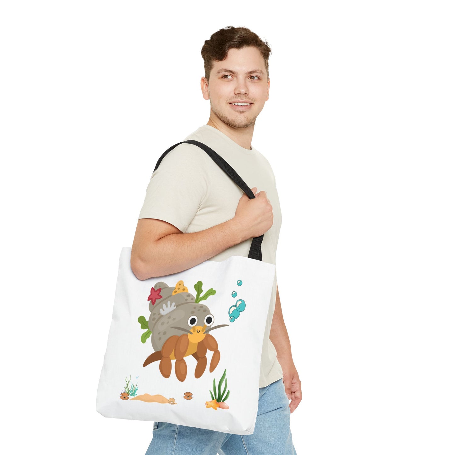 Hermit crab with shell underwater Tote Bag