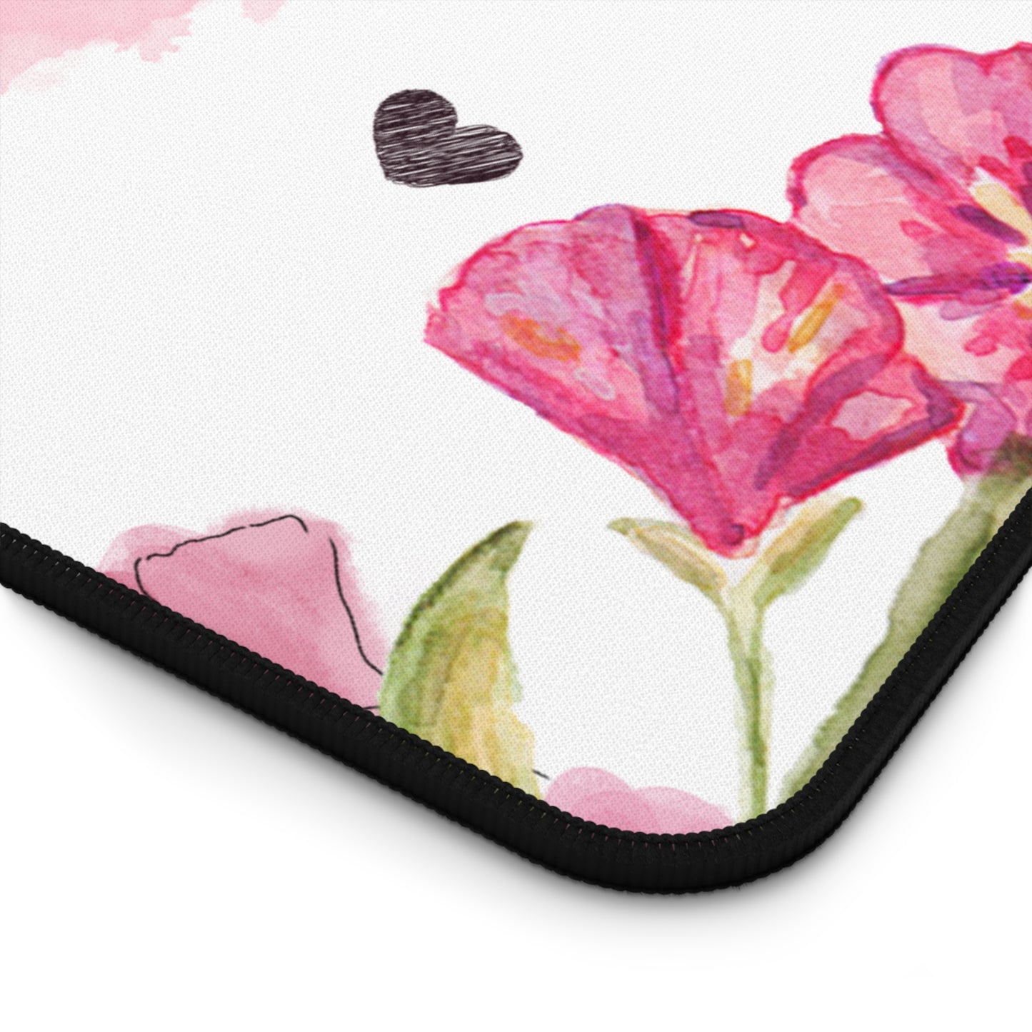 Personalized Floral Desk Mat - Custom Name Mouse Pad, Office Decor, Gift for Her, Stylish Workspace, Desk Accessories