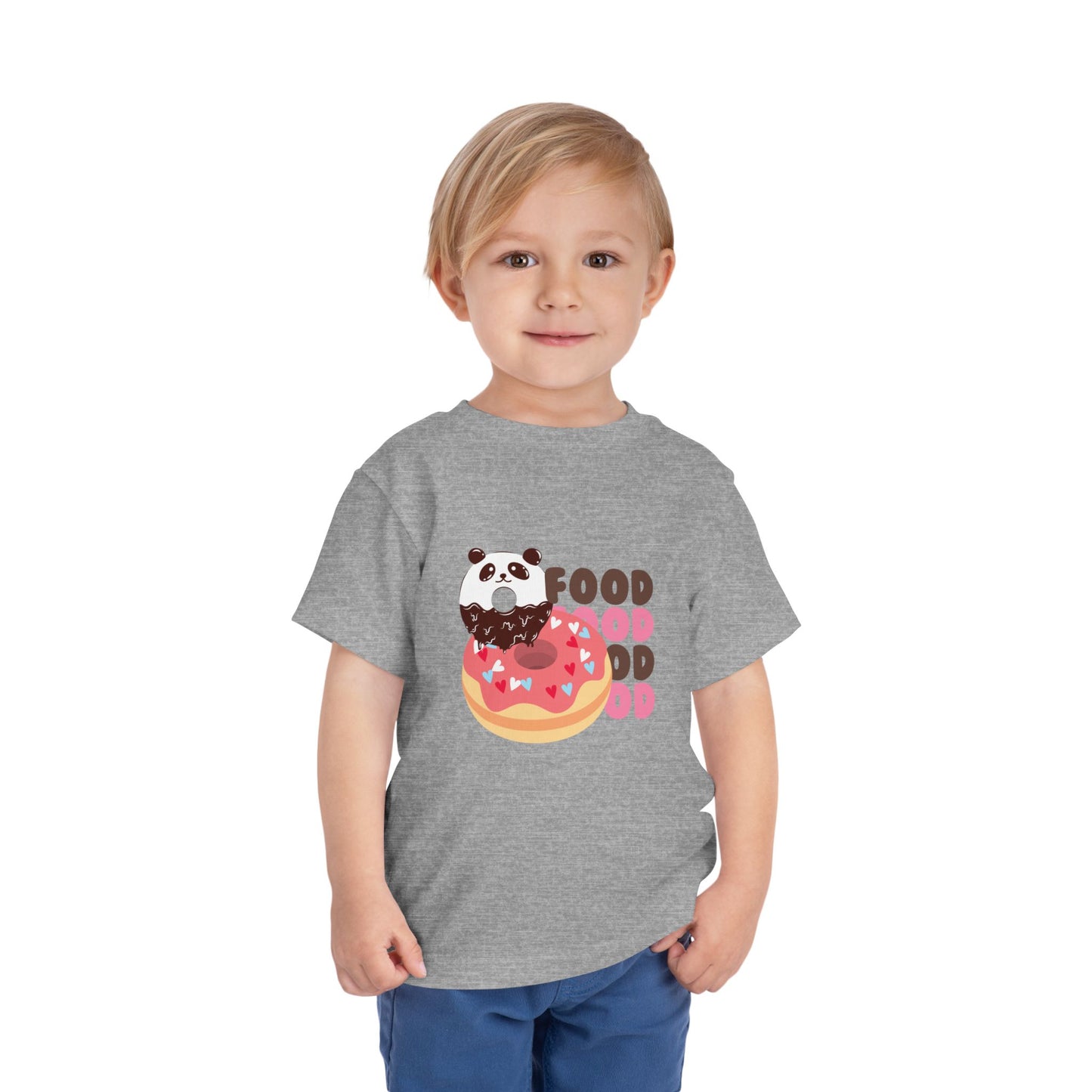 Cute Panda Foodie Toddler Tee, Kids T-Shirt, Animal Lover Gift, Birthday, Playtime, Casual Wear, Summer Outfit