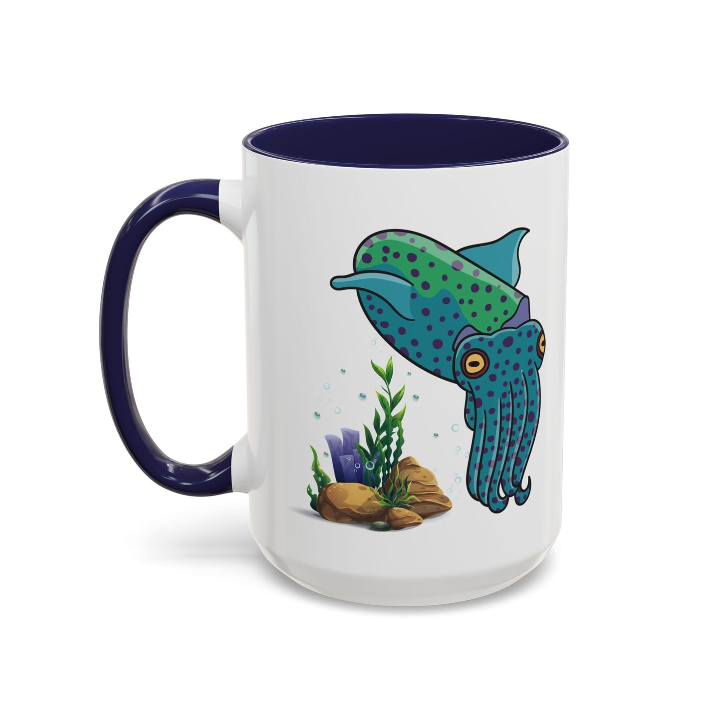 Cute with marine habitat coral and bubbles Coffee Mug