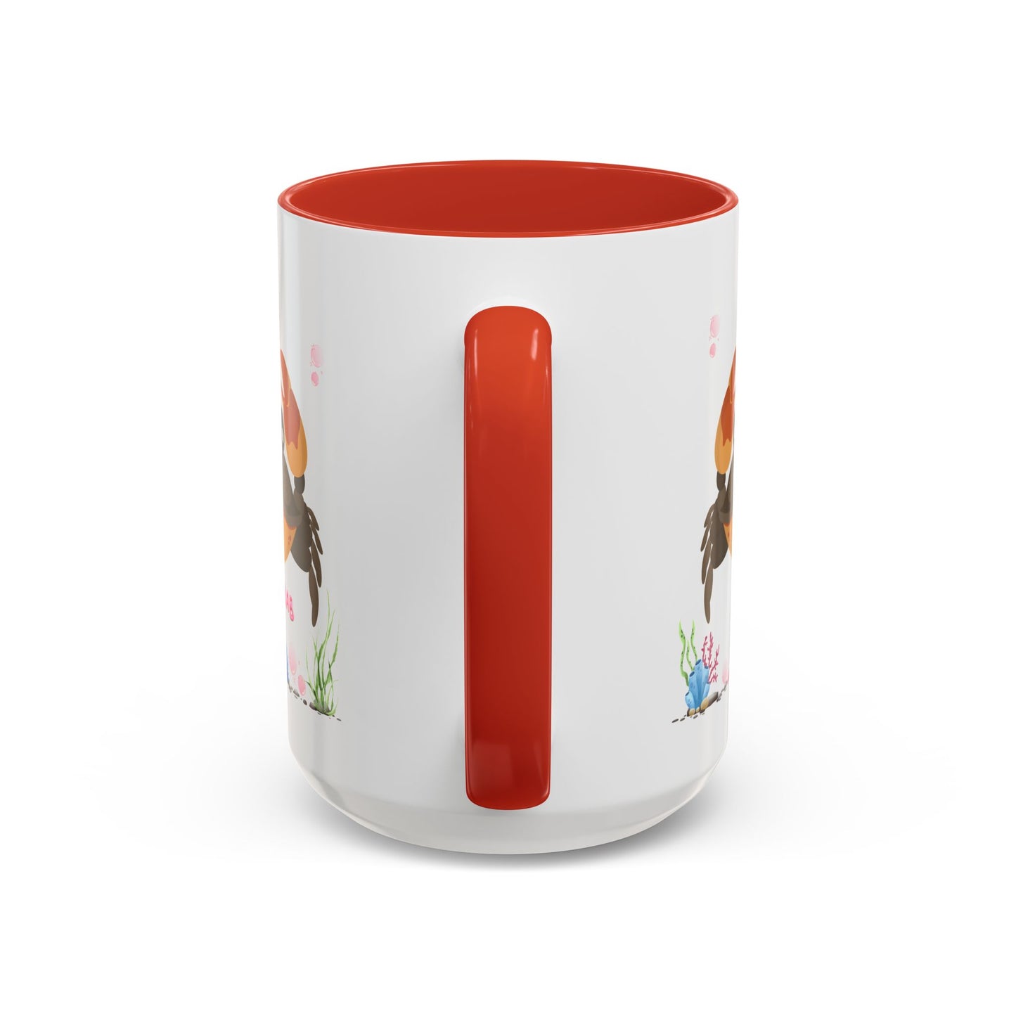 Crab with subtle bubbles and underwater flora Coffee Mug