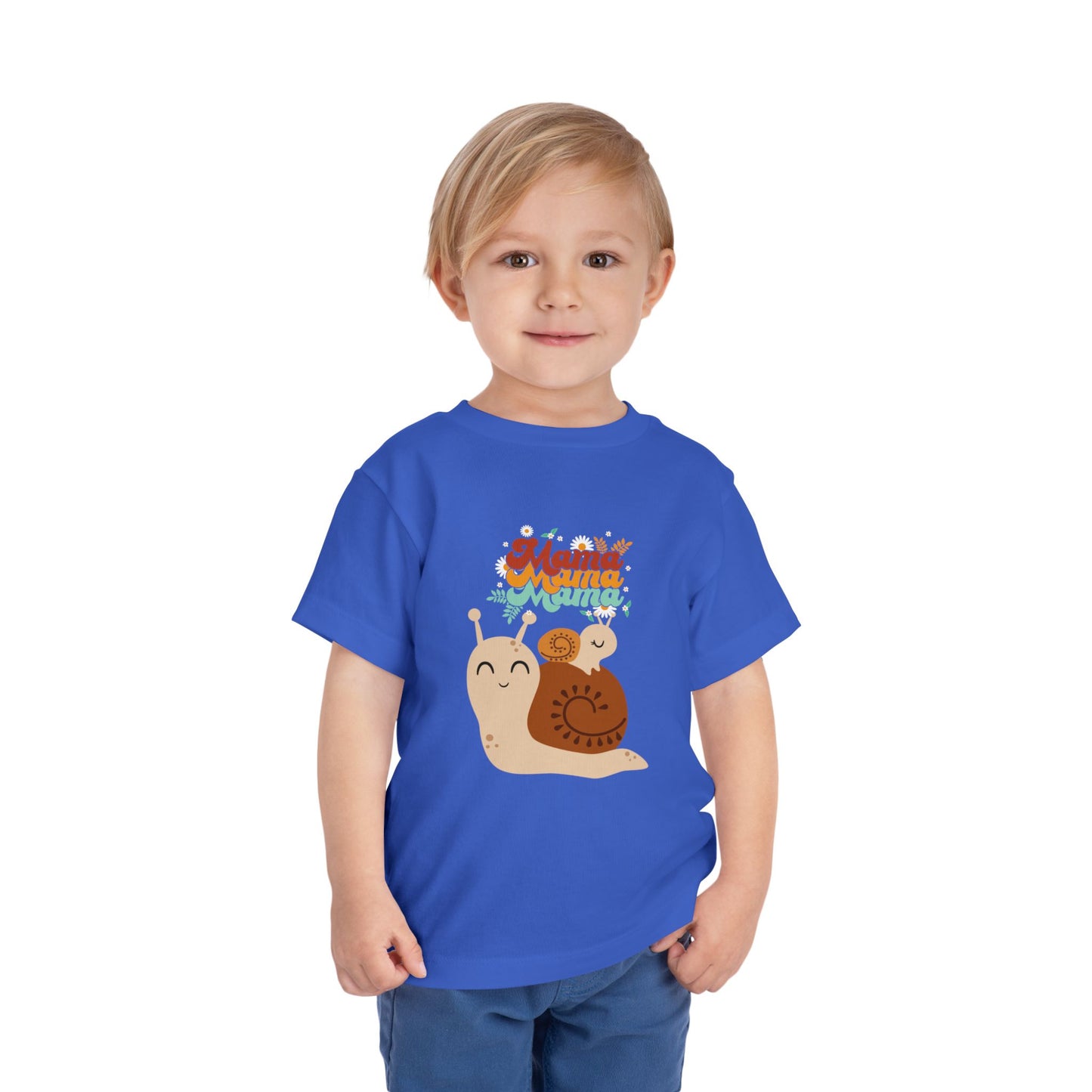 Cute Snail Mama Toddler Short Sleeve Tee, Kids Gift, Toddler Clothing, Birthday Gift, Playful T-Shirt, Baby Shower Gift