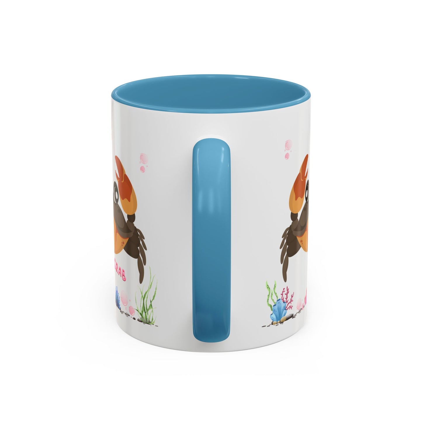 Crab with subtle bubbles and underwater flora Coffee Mug
