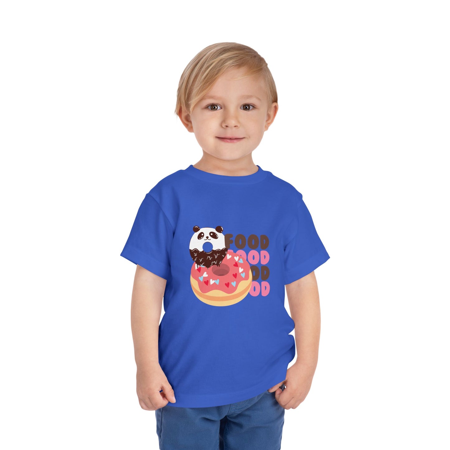 Cute Panda Foodie Toddler Tee, Kids T-Shirt, Animal Lover Gift, Birthday, Playtime, Casual Wear, Summer Outfit