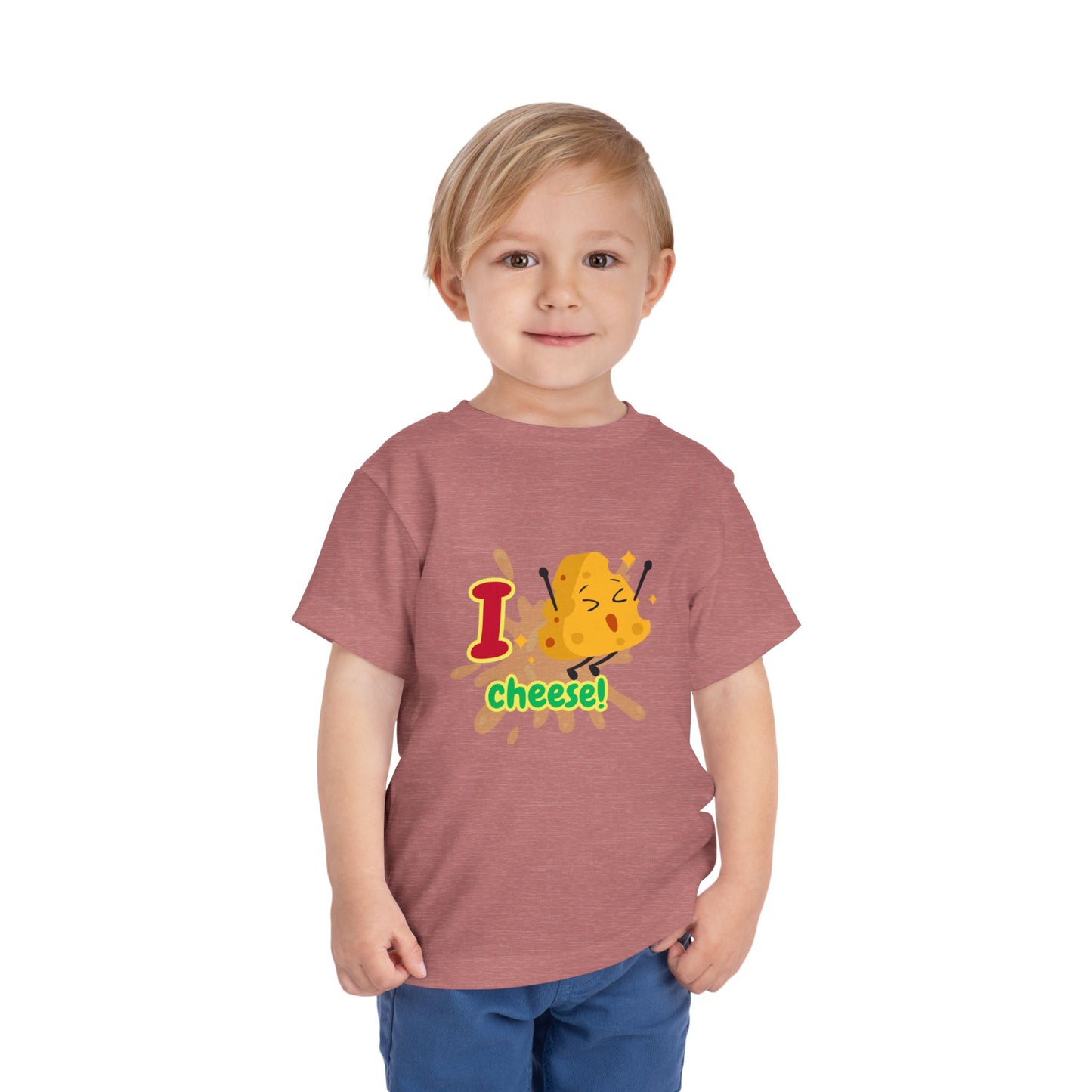 Kids I Love Cheese Tee, Toddler Cheese Shirt, Cute Kids T-Shirt, Fun Gift for Cheese Lovers, Playful Summer Top