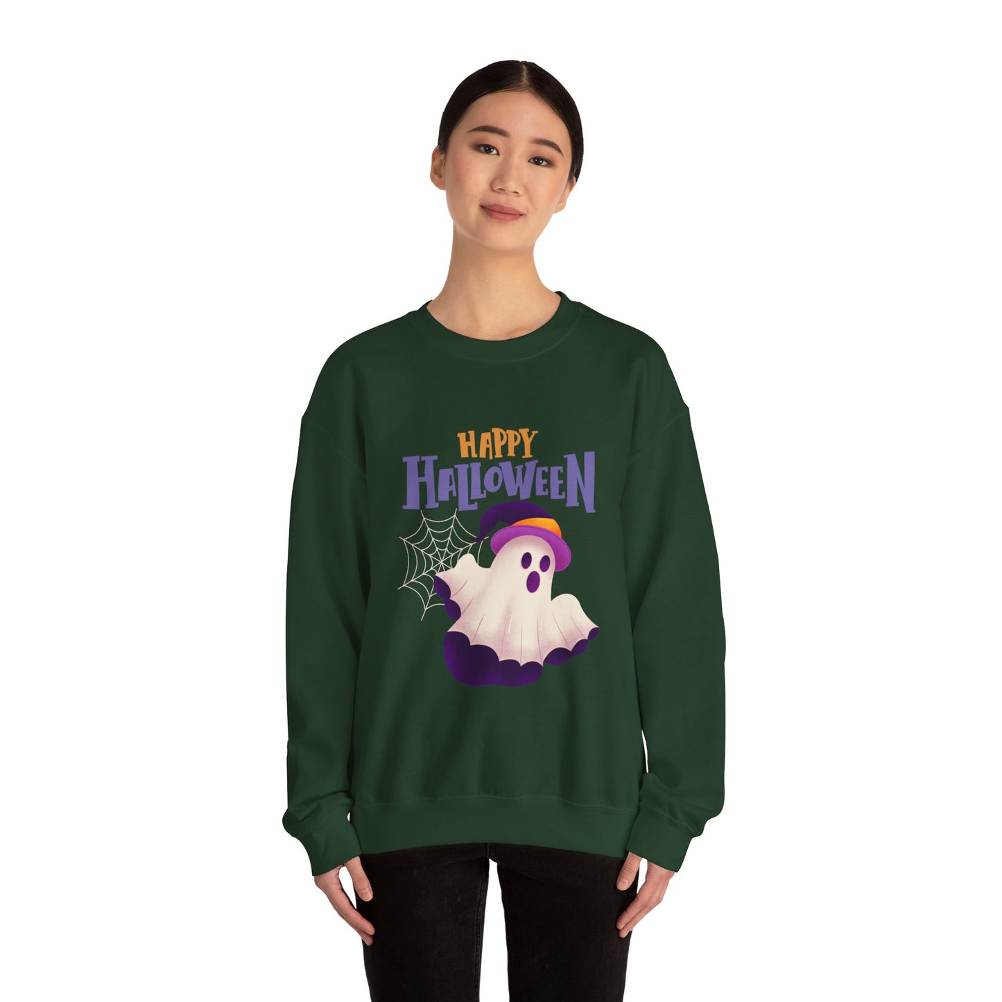 Halloween Ghost Sweatshirt | Unisex Crewneck | Spooky Season Apparel, Halloween Gift, Cozy Outfit, Festival Wear, Autumn Fashion