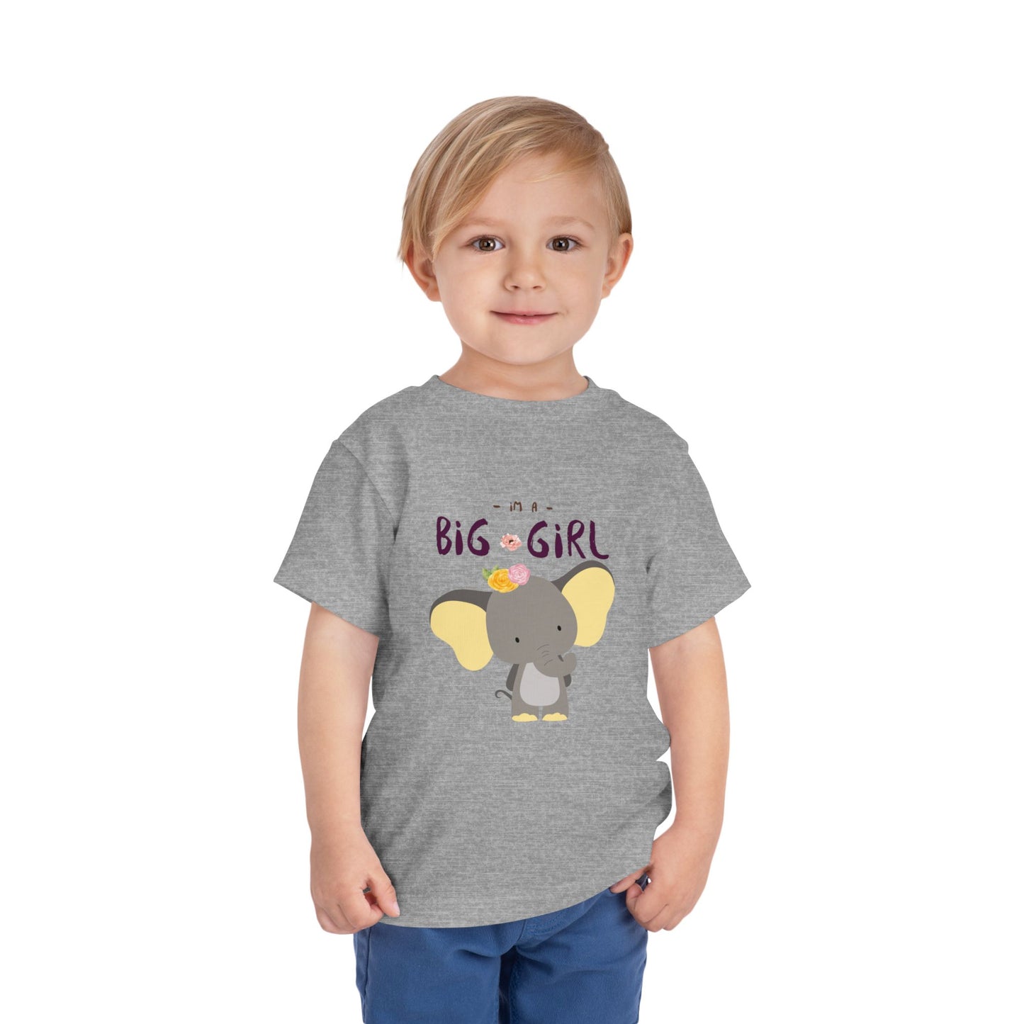 Big Girl Toddler Tee, Cute Elephant Design, Kids Birthday Gift, Toddler Clothing, Nursery Outfit, Playtime T-Shirt