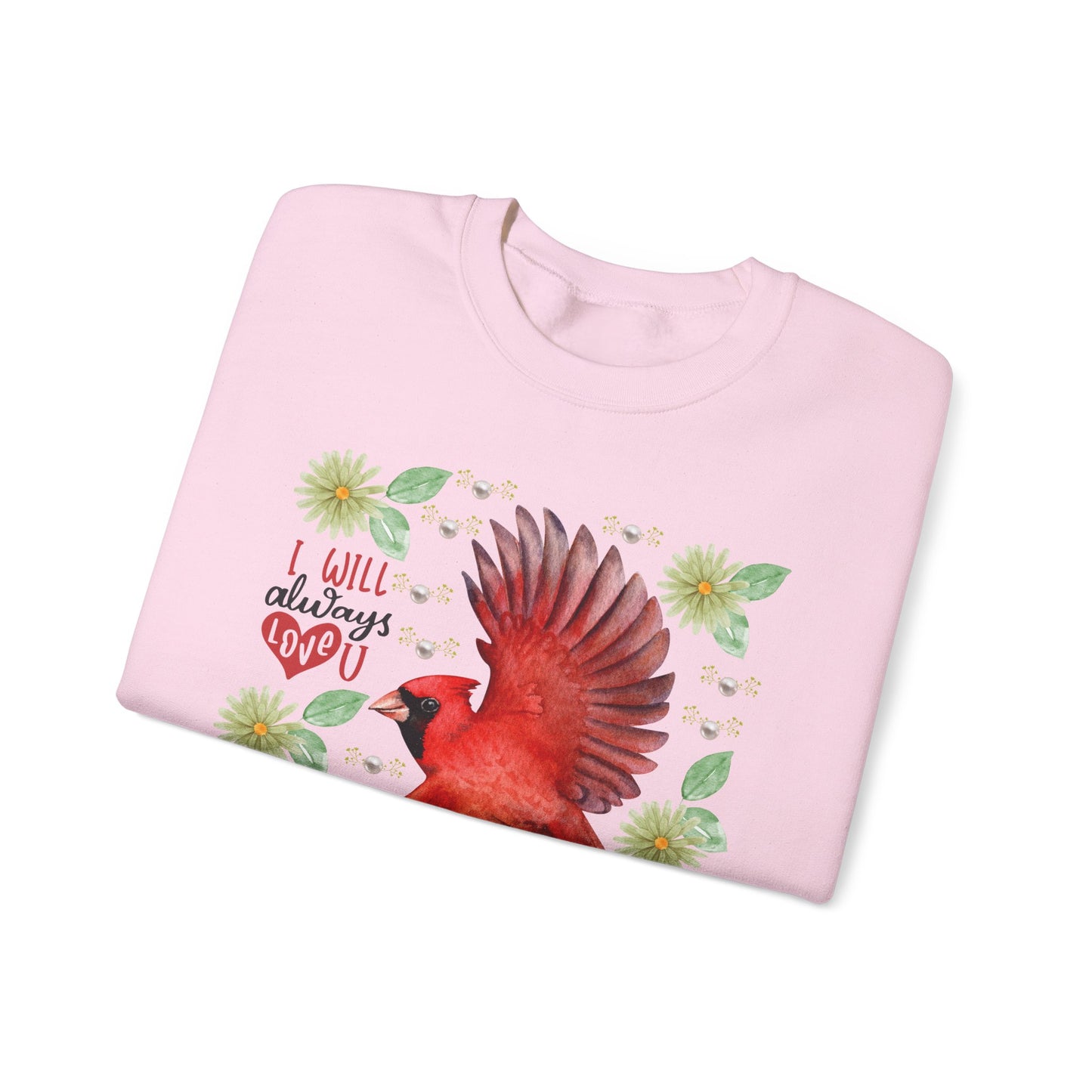 Colorful Cardinal Sweatshirt: Inspirational, Cozy Gift for Bird Lovers, Nature Enthusiasts, Eco-Friendly Apparel
