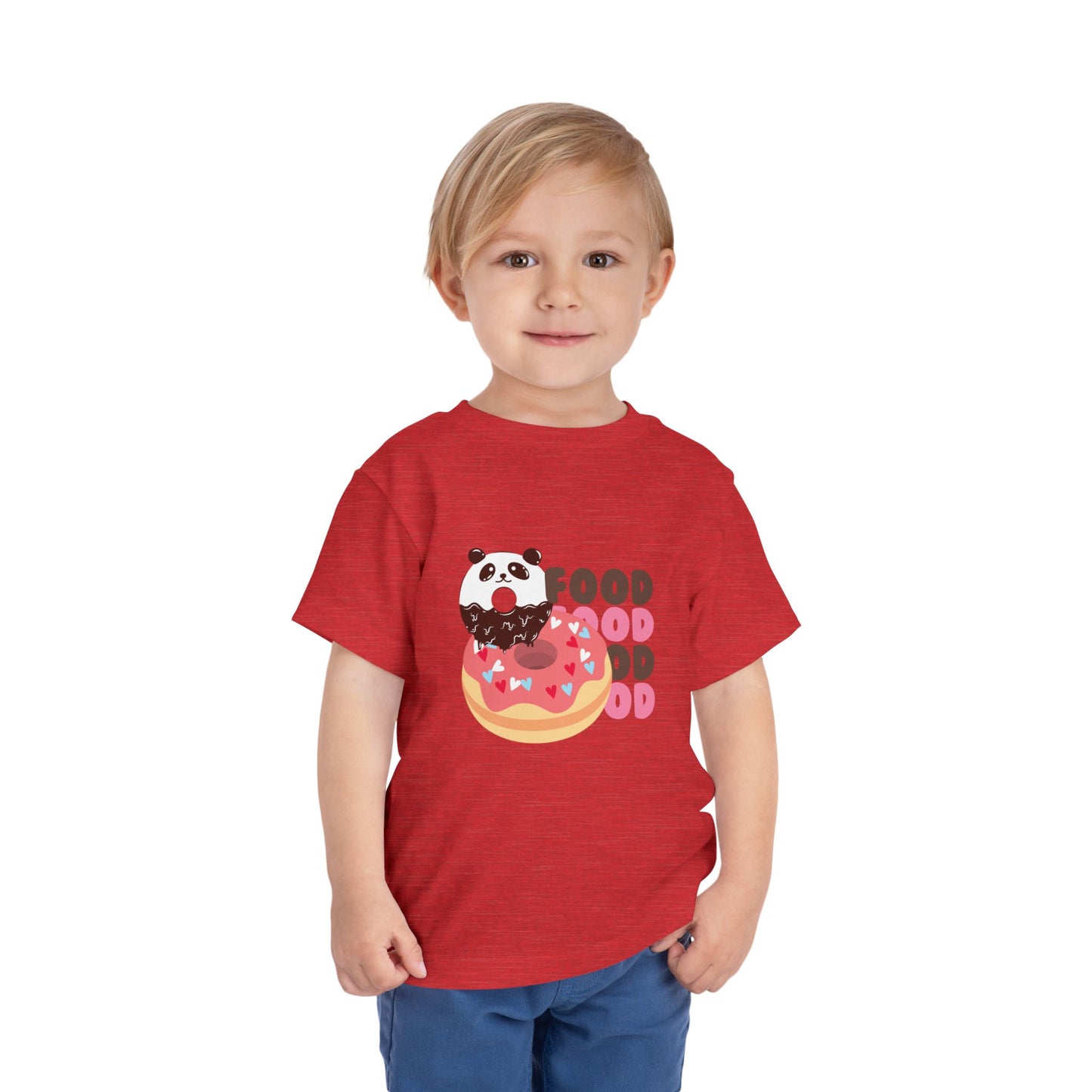 Cute Panda Foodie Toddler Tee, Kids T-Shirt, Animal Lover Gift, Birthday, Playtime, Casual Wear, Summer Outfit