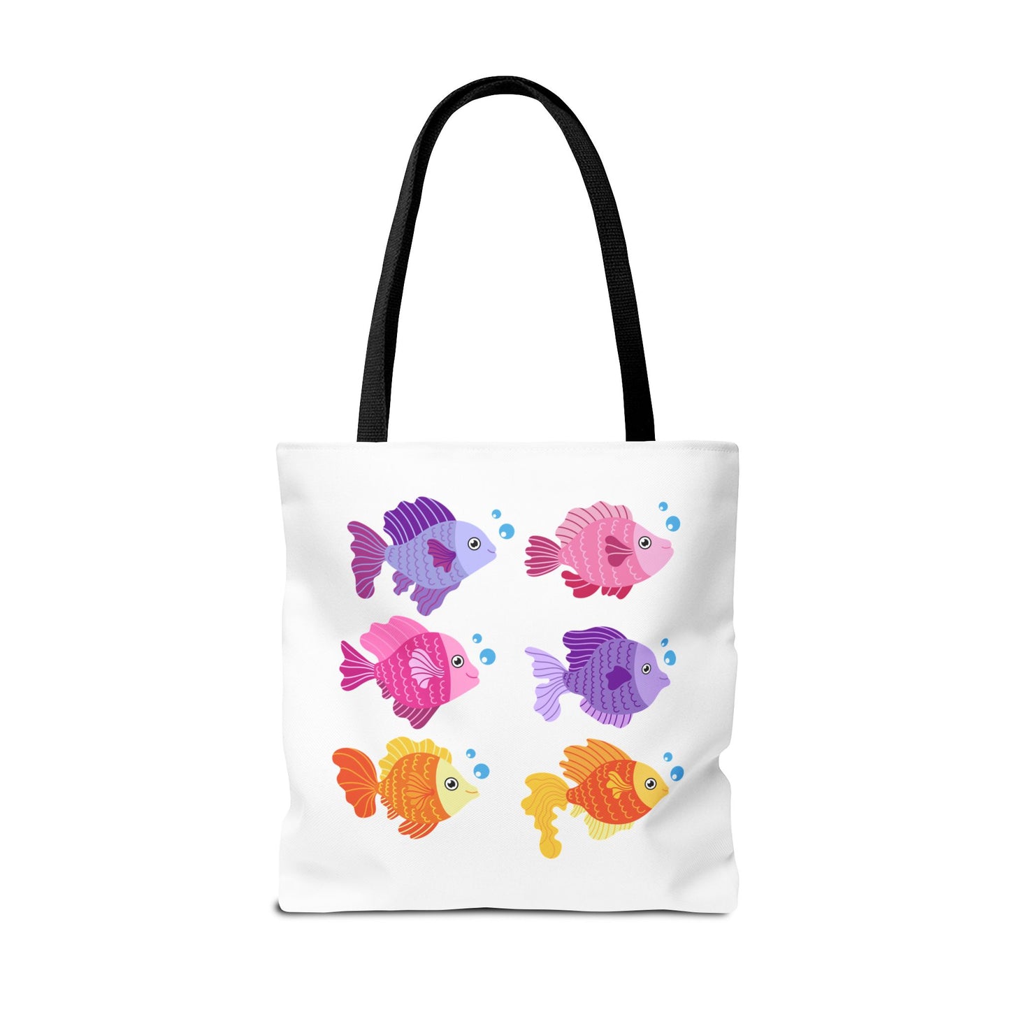 Six fish with cartoonish bubbles Tote Bag