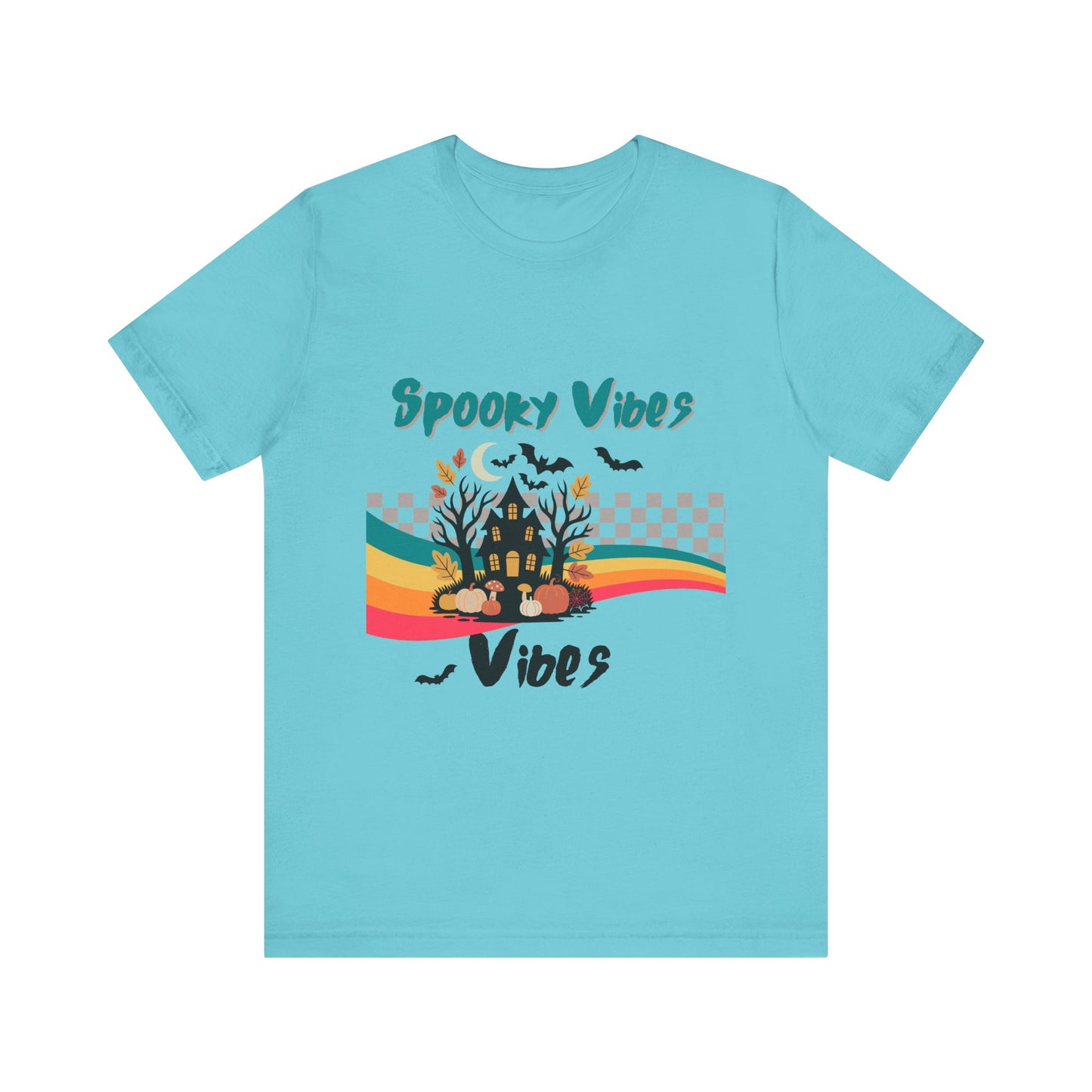 Spooky Vibes Graphic Tee, Unisex Halloween Shirt, Fall Fashion, Casual T-Shirt, Unique Gift for Halloween Lovers, Autumn Wardrobe Essential